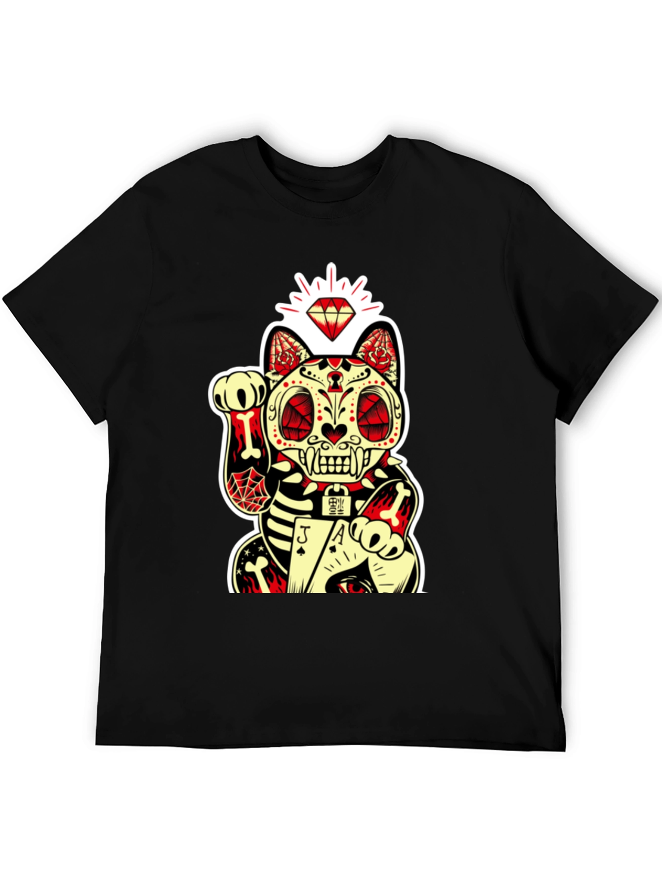 Lucky Cat Dia de los Muertos Graphic Tee