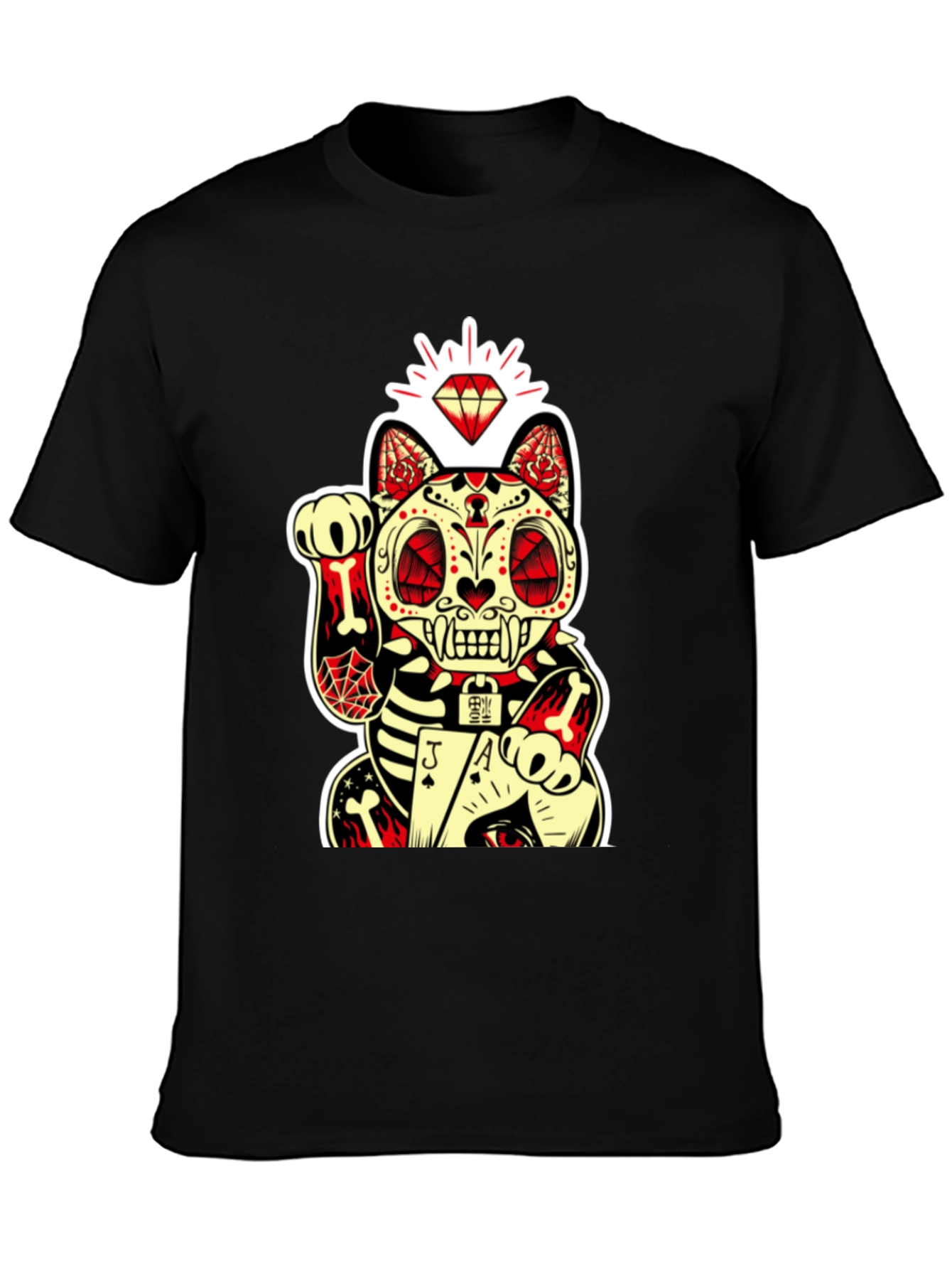 Lucky Cat Dia de los Muertos Graphic Tee