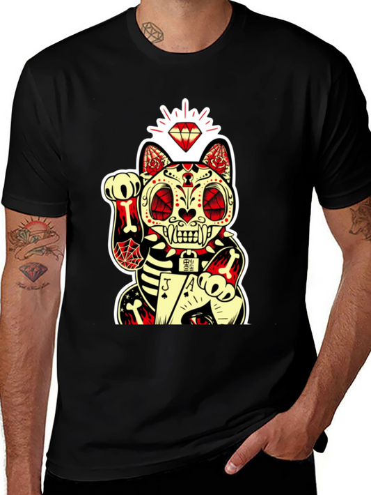 Lucky Cat Dia de los Muertos Graphic Tee