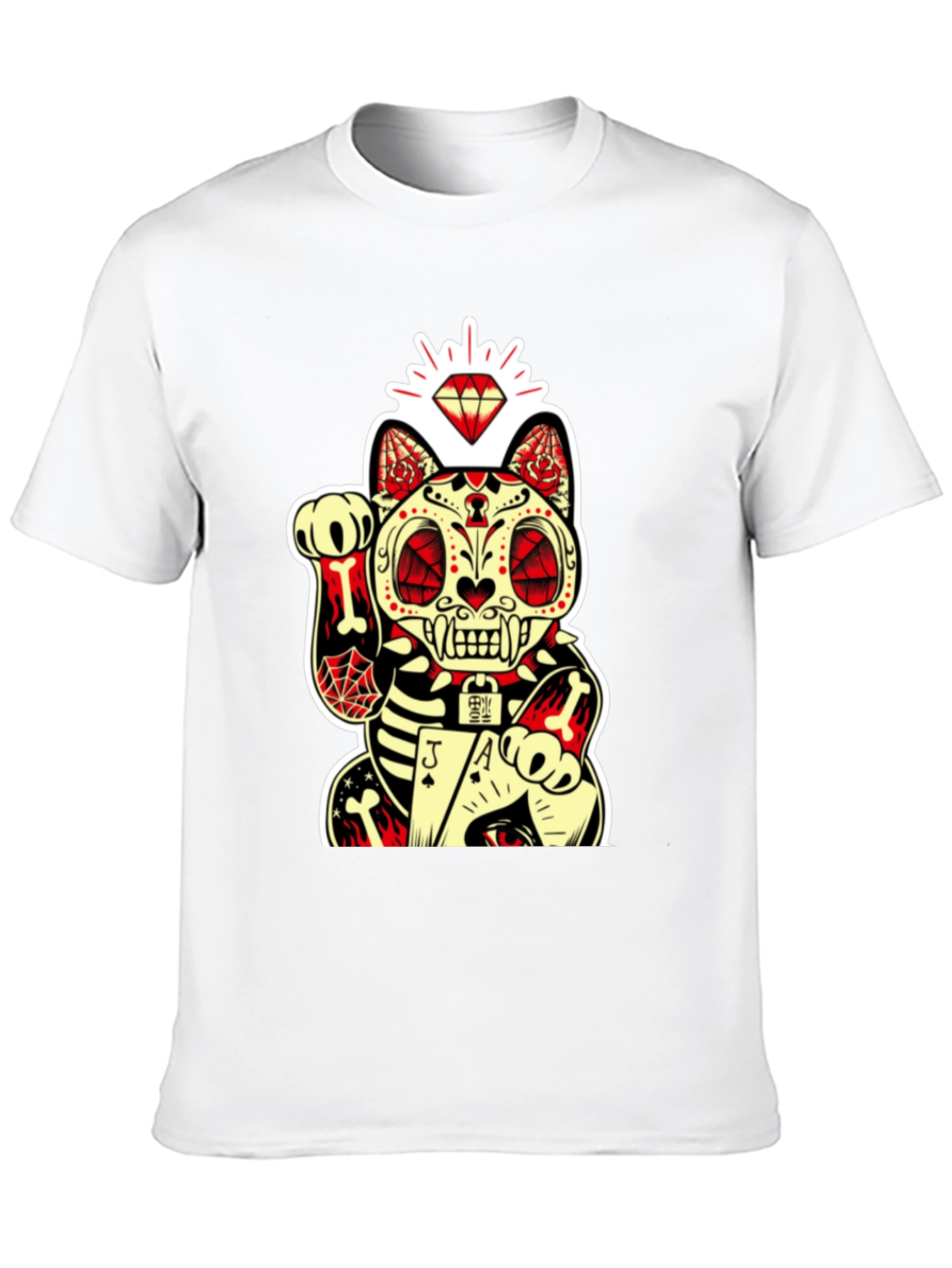 Lucky Cat Dia de los Muertos Graphic Tee