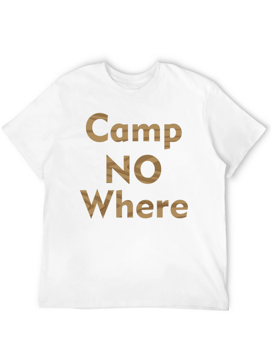 Camp Nowhere Graphic Tee - Black Cotton Blend