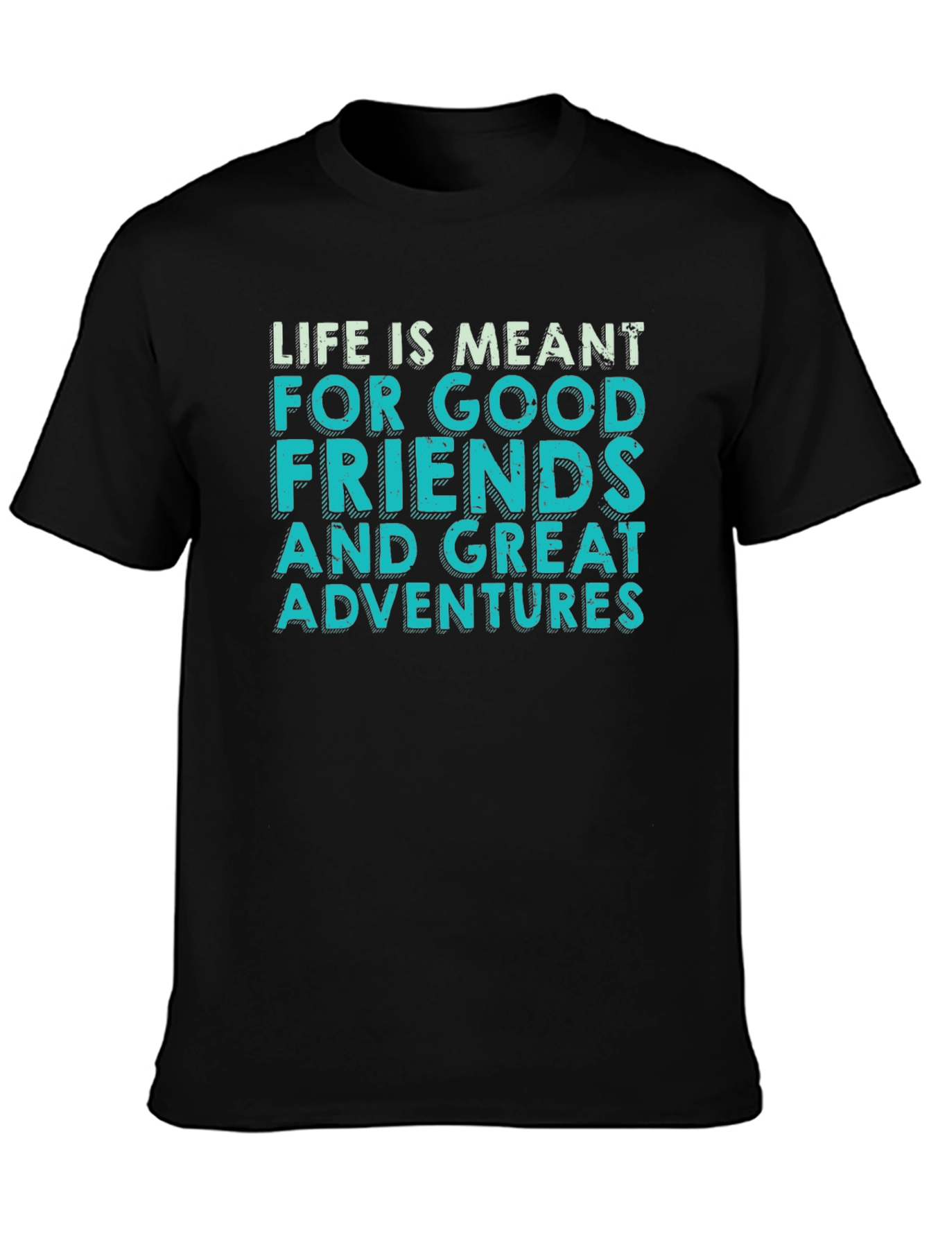 Adventure Awaits Graphic Tee - Mens Black T-Shirt