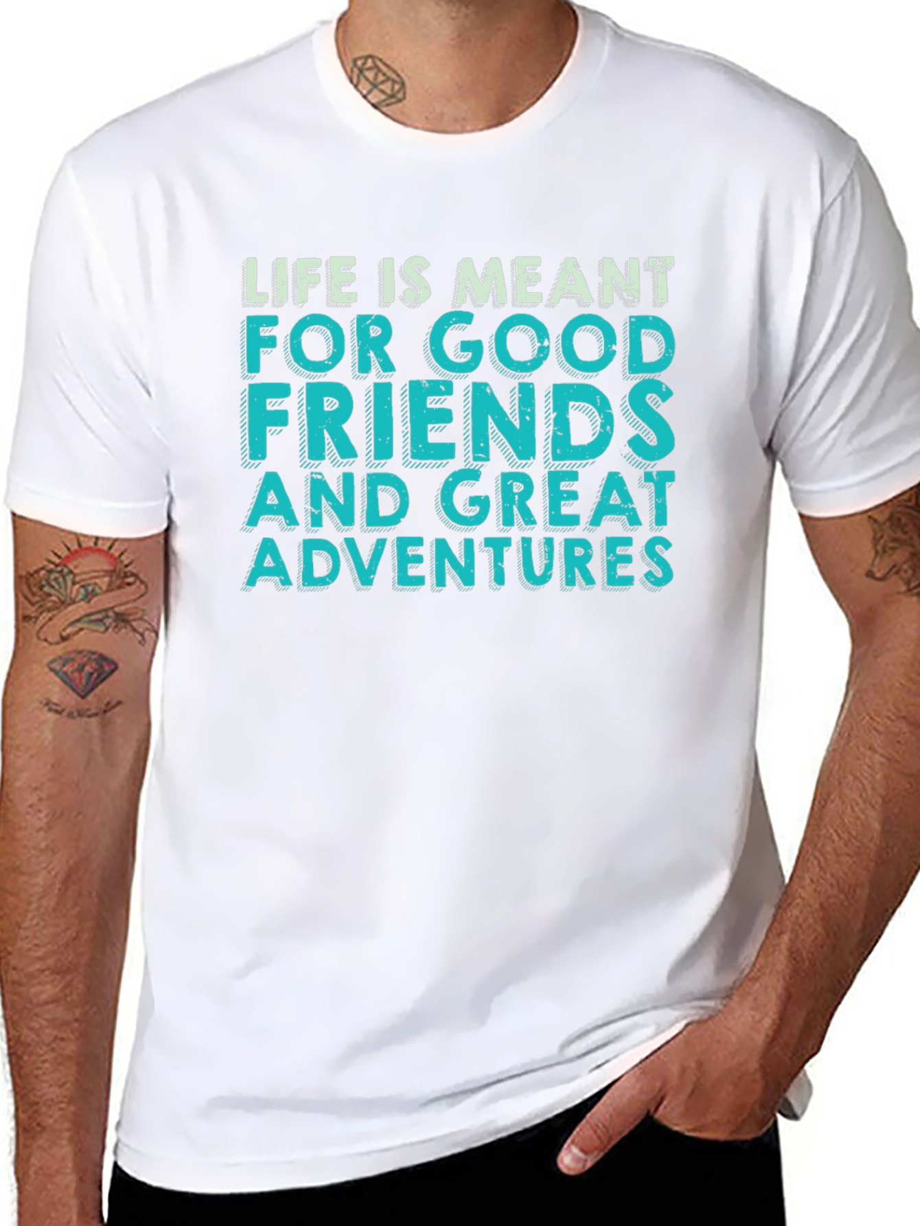 Adventure Awaits Graphic Tee - Mens Black T-Shirt