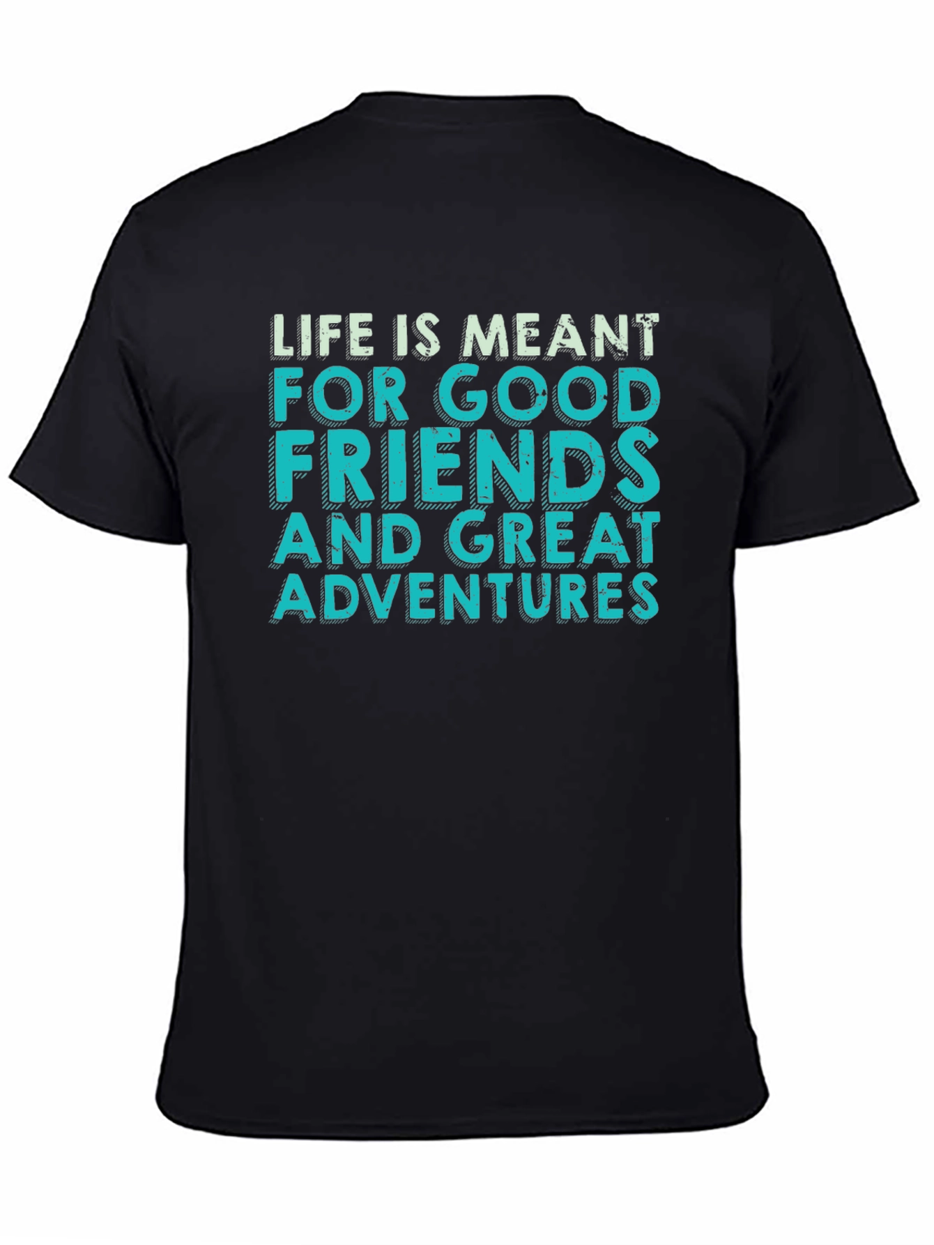 Adventure Awaits Graphic Tee - Mens Black T-Shirt