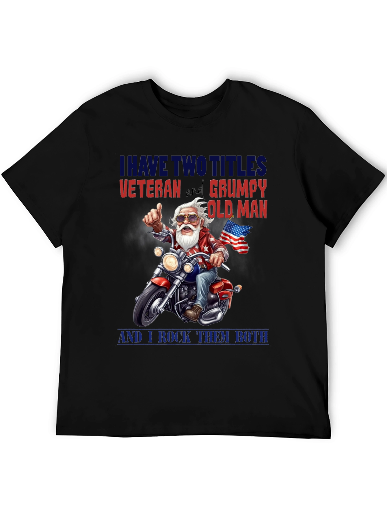Veteran Grumpy Old Man Motorcycle T-Shirt