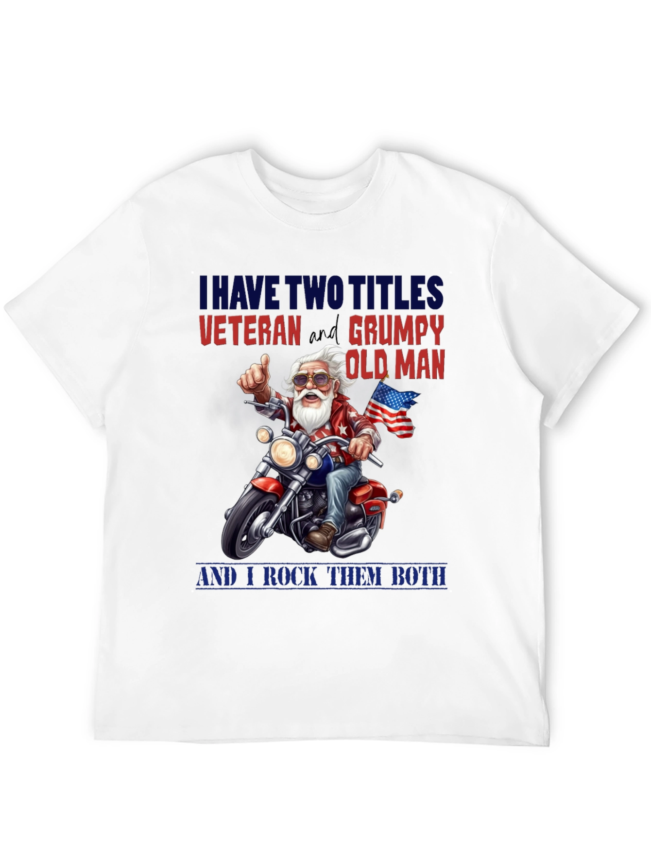 Veteran Grumpy Old Man Motorcycle T-Shirt