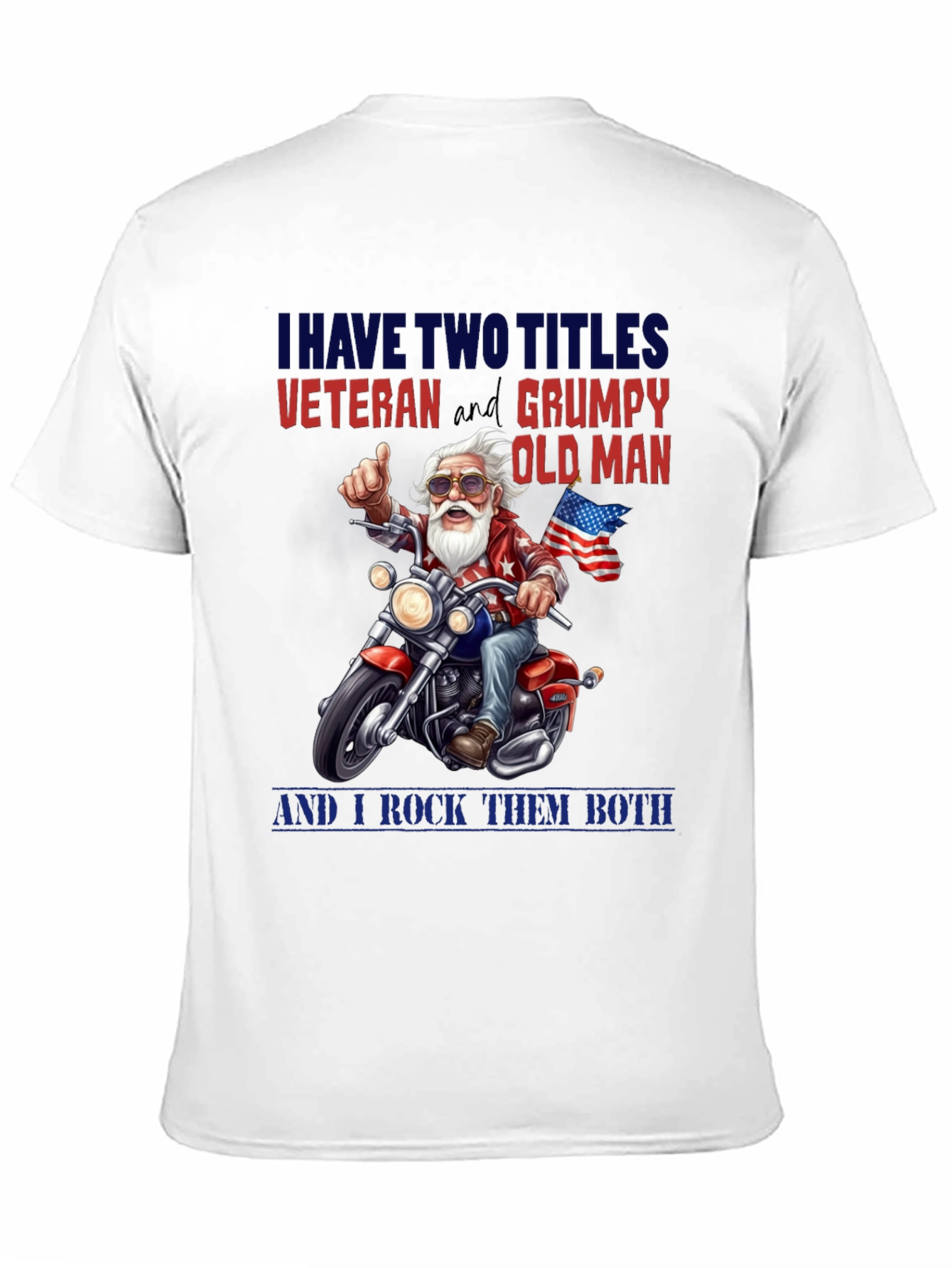 Veteran Grumpy Old Man Motorcycle T-Shirt