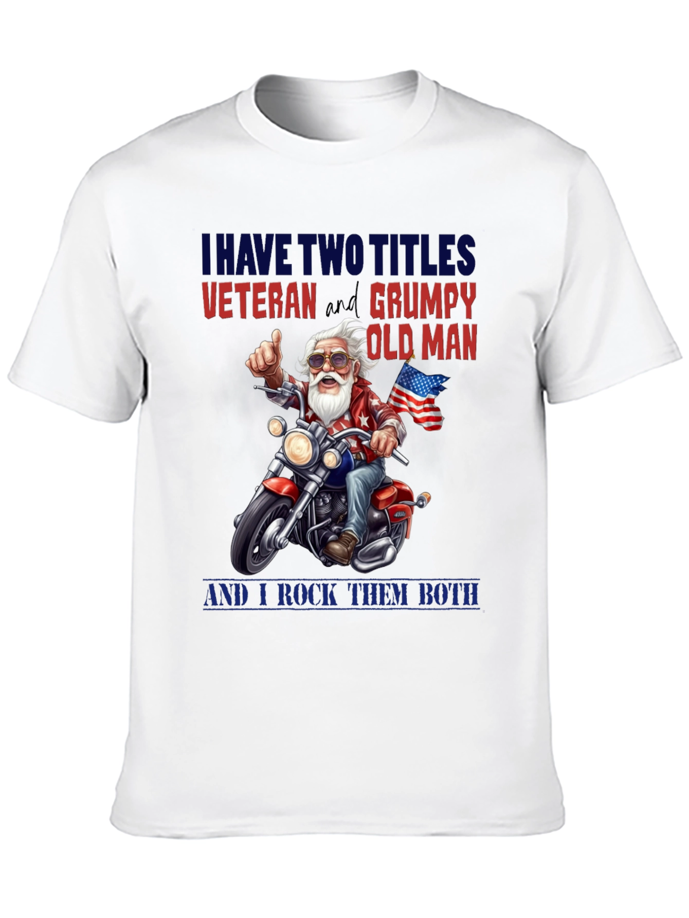 Veteran Grumpy Old Man Motorcycle T-Shirt