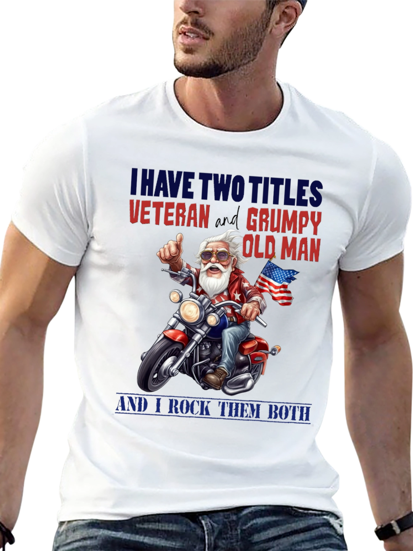 Veteran Grumpy Old Man Motorcycle T-Shirt