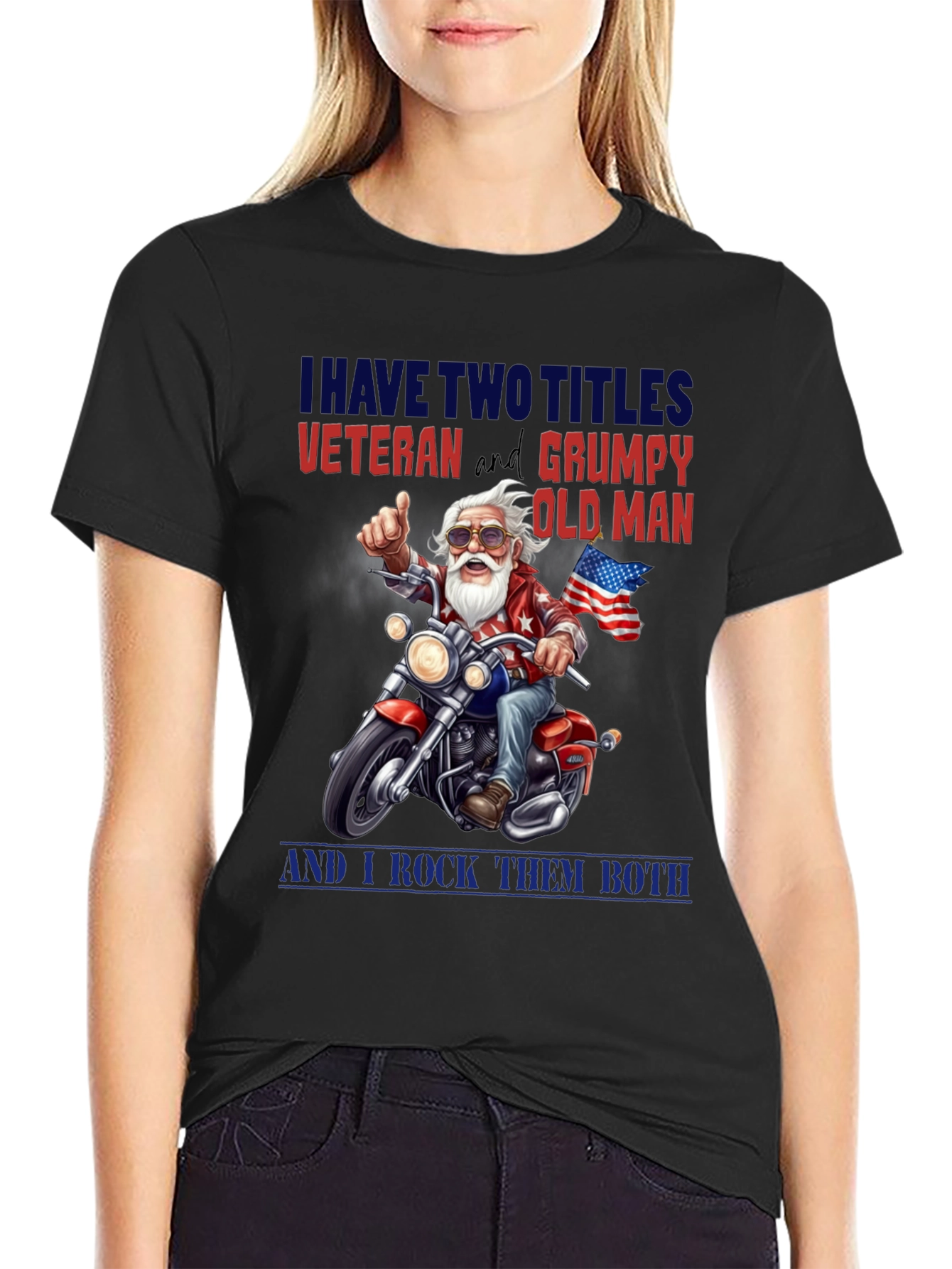 Veteran Grumpy Old Man Motorcycle T-Shirt