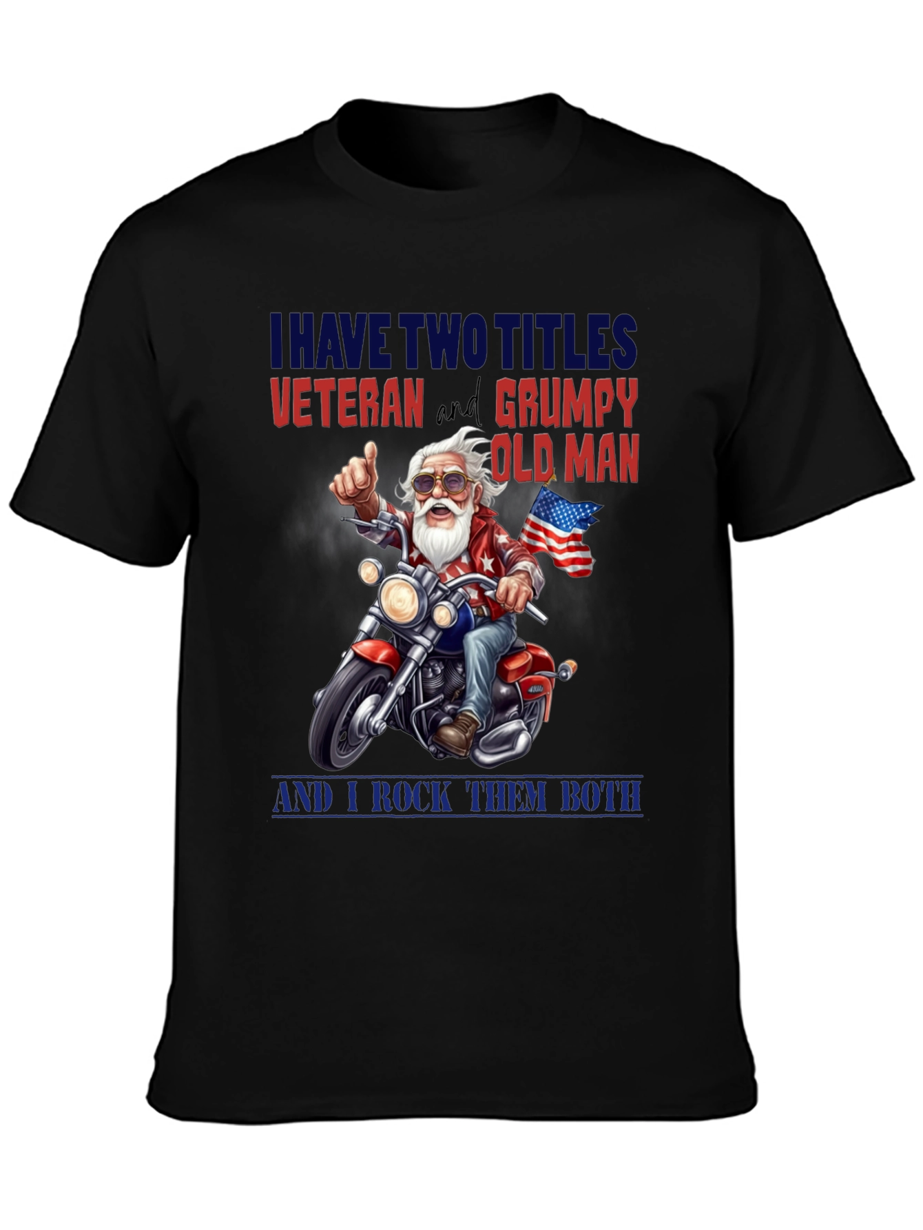 Veteran Grumpy Old Man Motorcycle T-Shirt