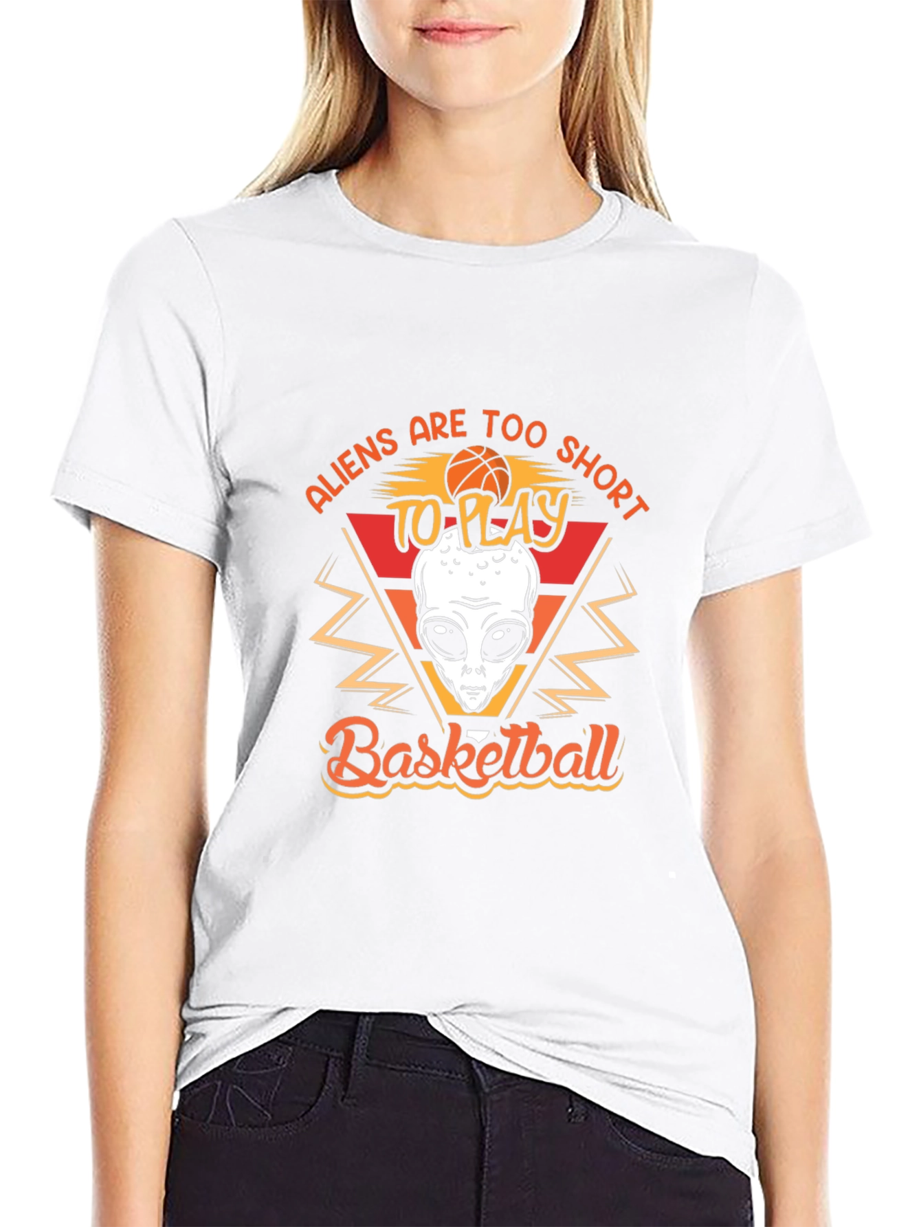 Aliens Basketball Graphic T-Shirt