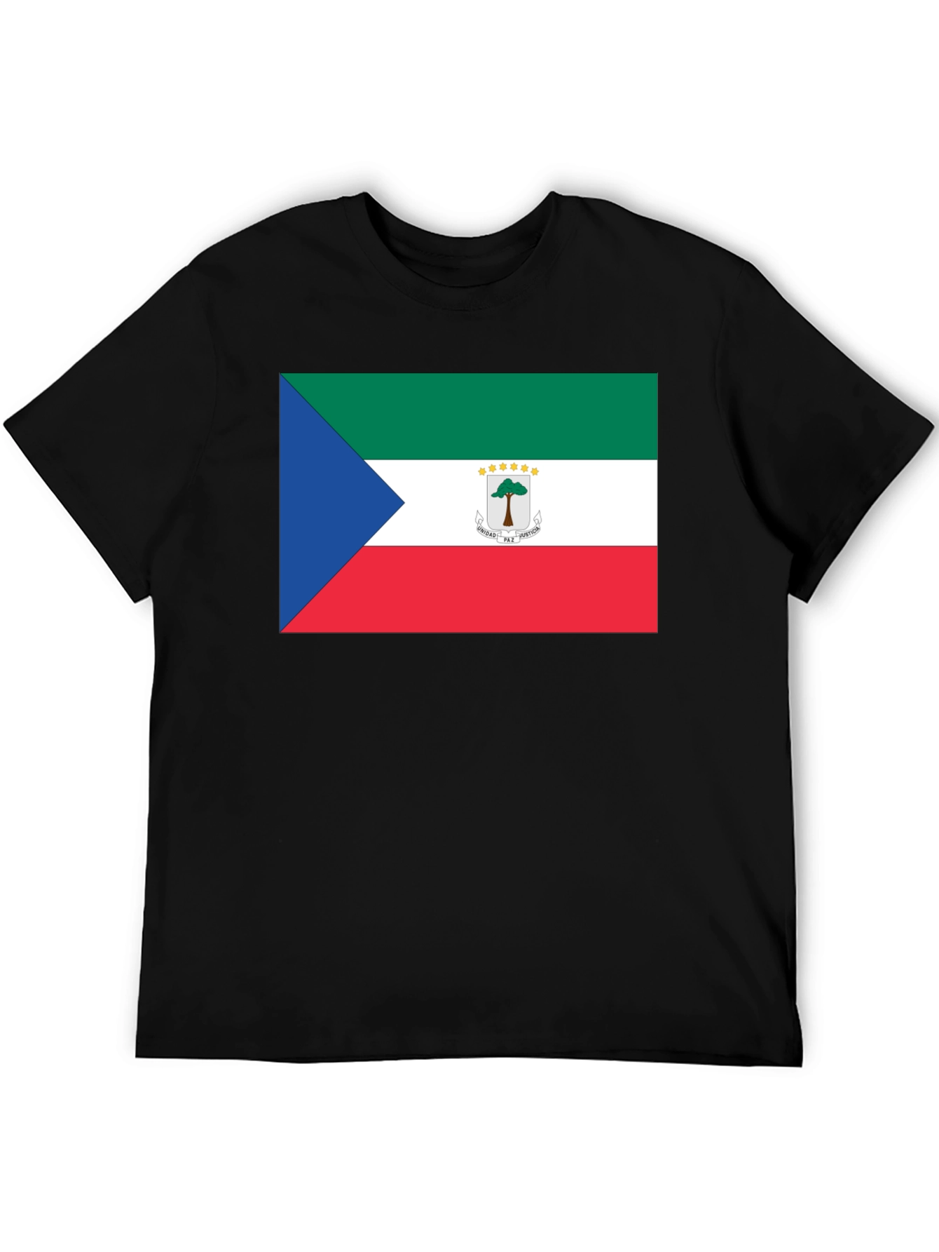 Equatorial Guinea Flag Black T-Shirt