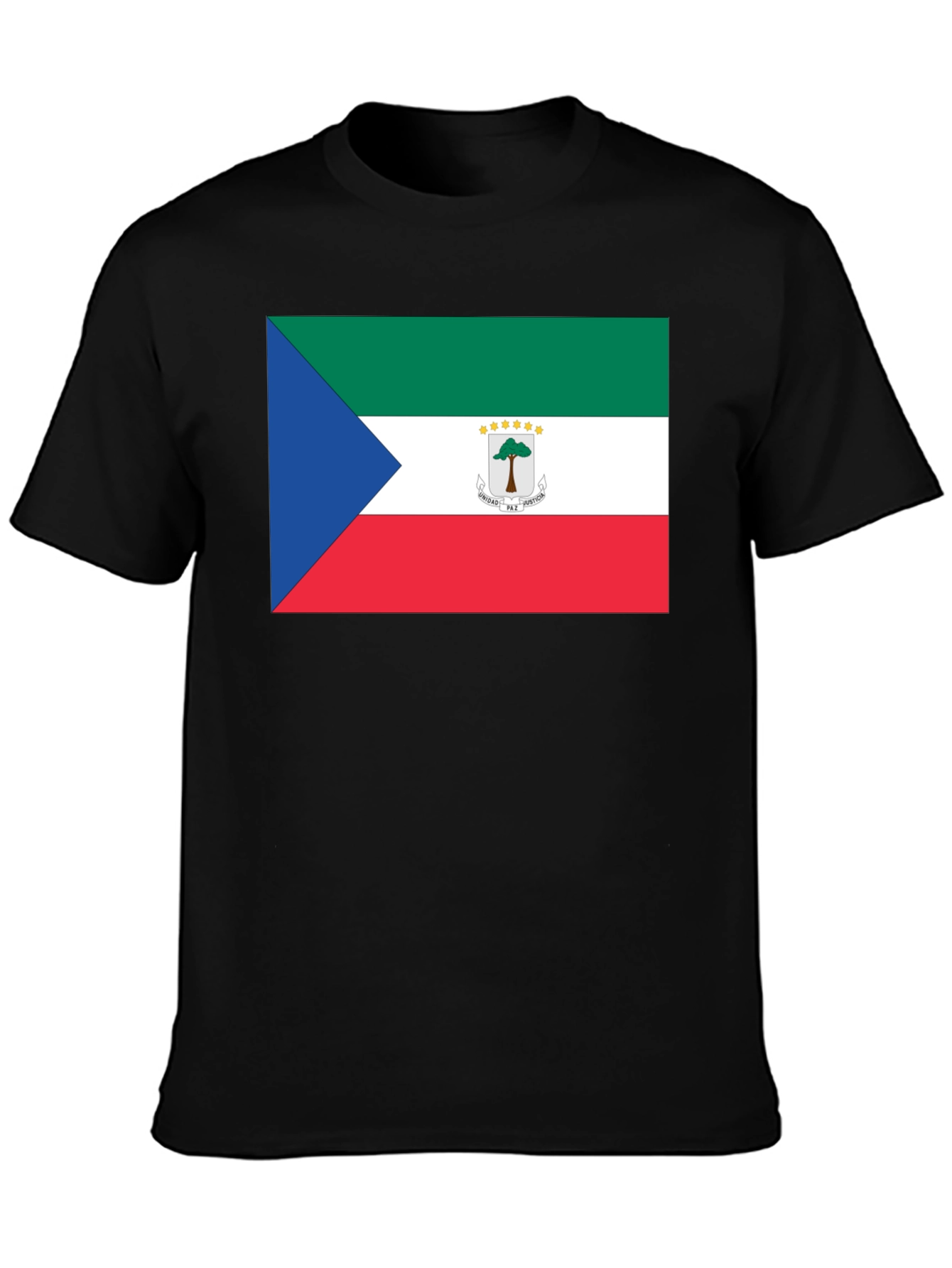 Equatorial Guinea Flag Black T-Shirt
