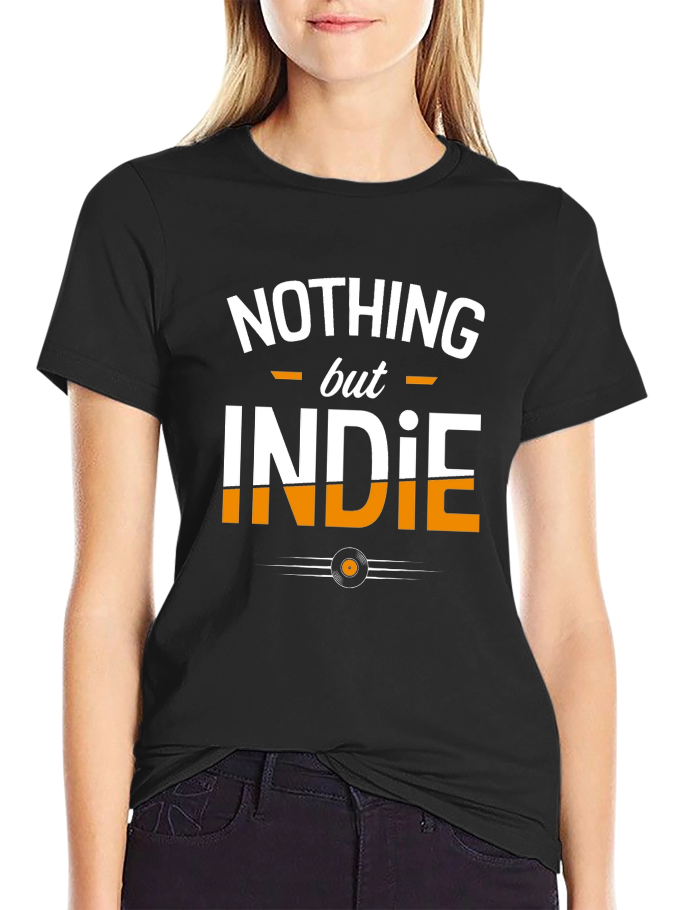 Nothing But Indie Black T-Shirt - Music Lover Tee