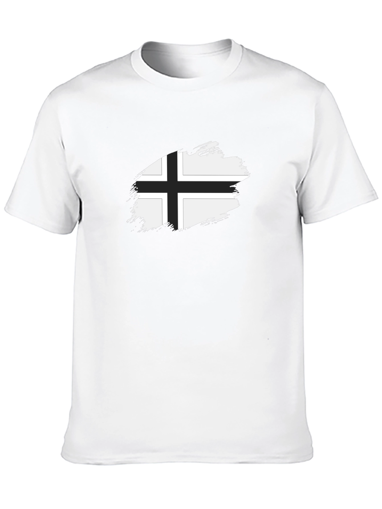 Nordic Cross Graphic Tee - Black Casual Shirt