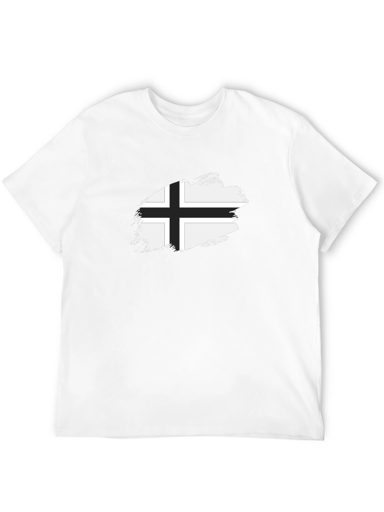 Nordic Cross Graphic Tee - Black Casual Shirt