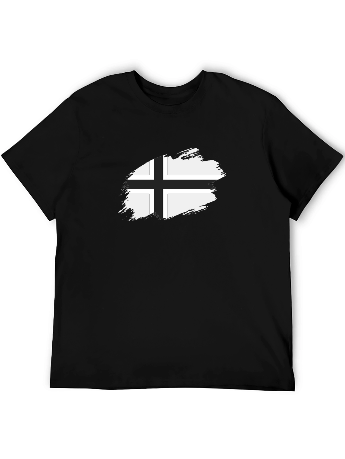 Nordic Cross Graphic Tee - Black Casual Shirt