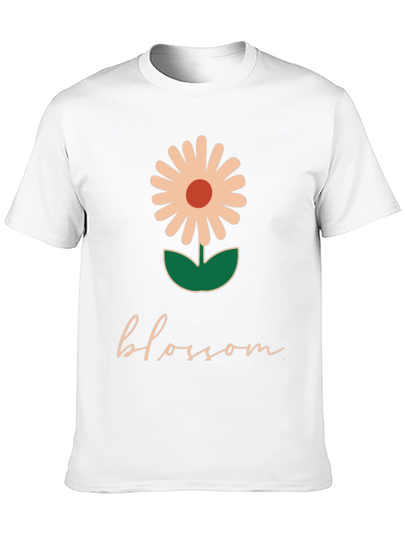 Blossom Graphic Tee - Black Casual T-Shirt