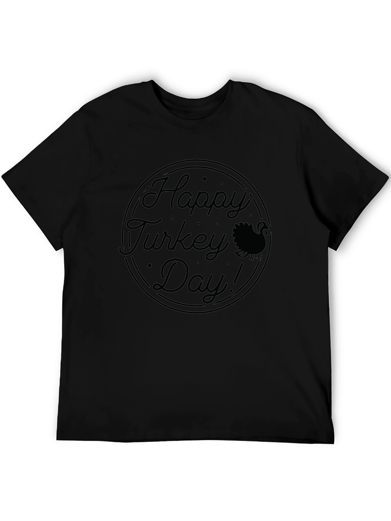 Happy Turkey Day Graphic Tee - Thanksgiving Shirt