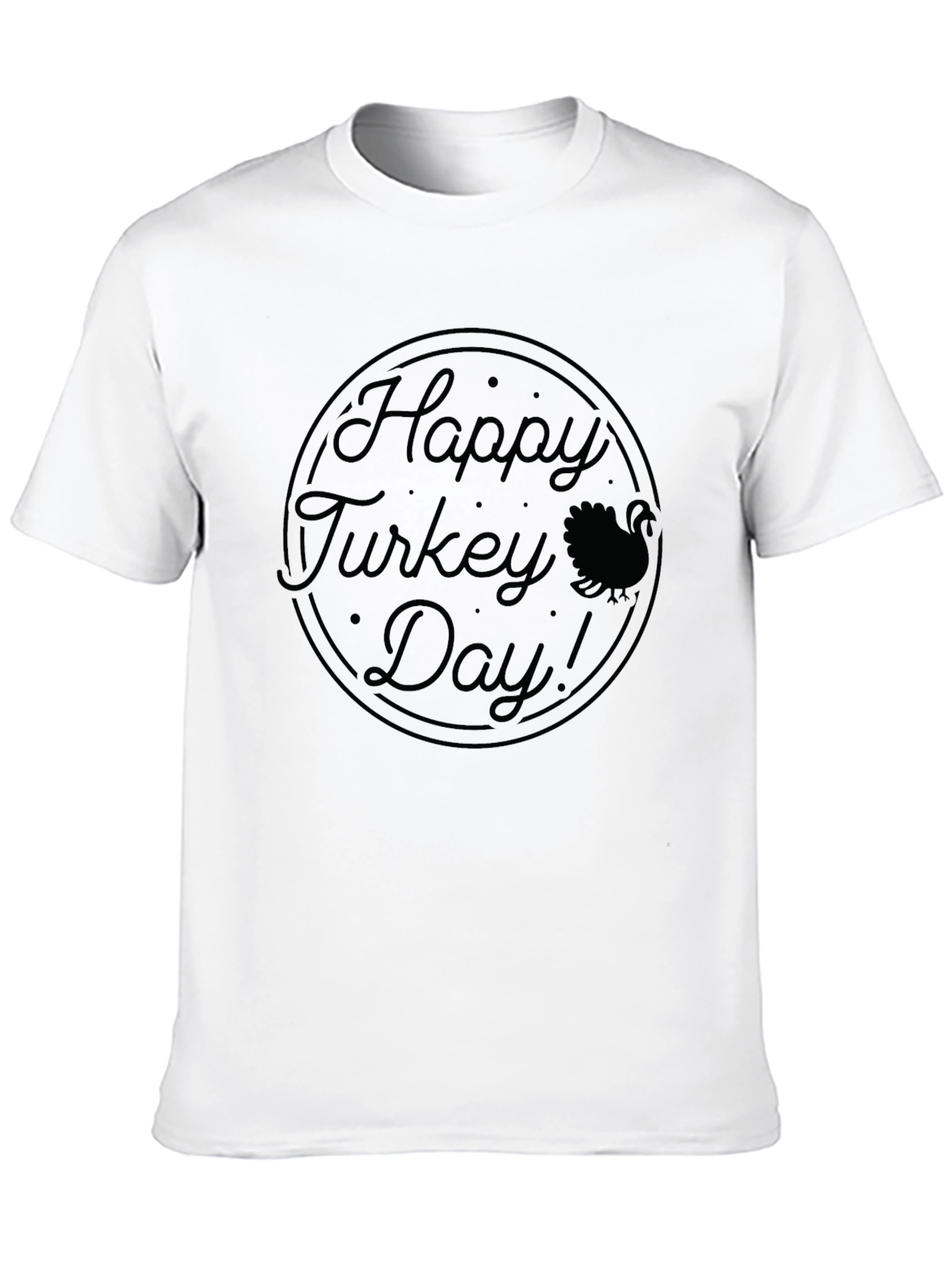 Happy Turkey Day Graphic Tee - Thanksgiving Shirt