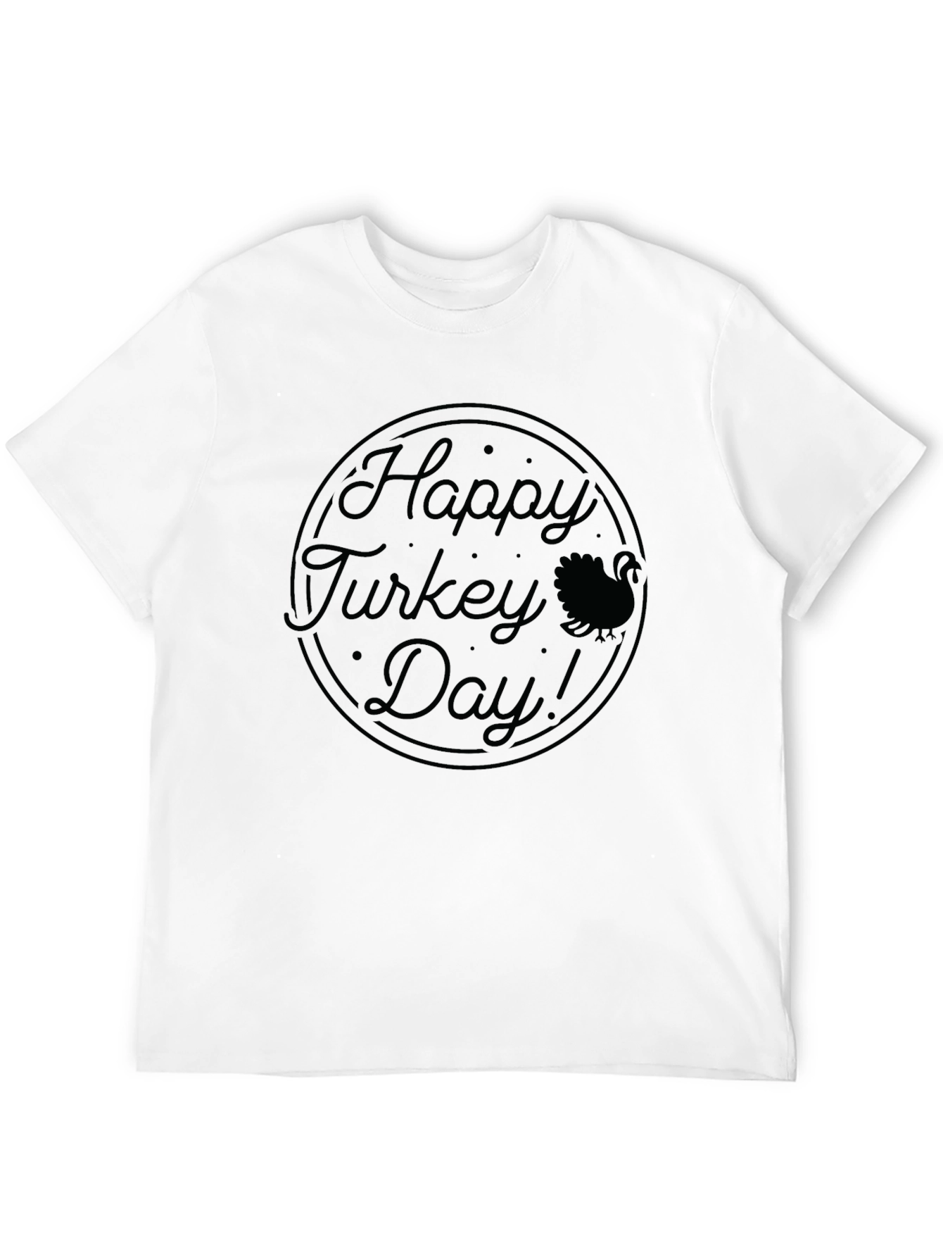 Happy Turkey Day Graphic Tee - Thanksgiving Shirt