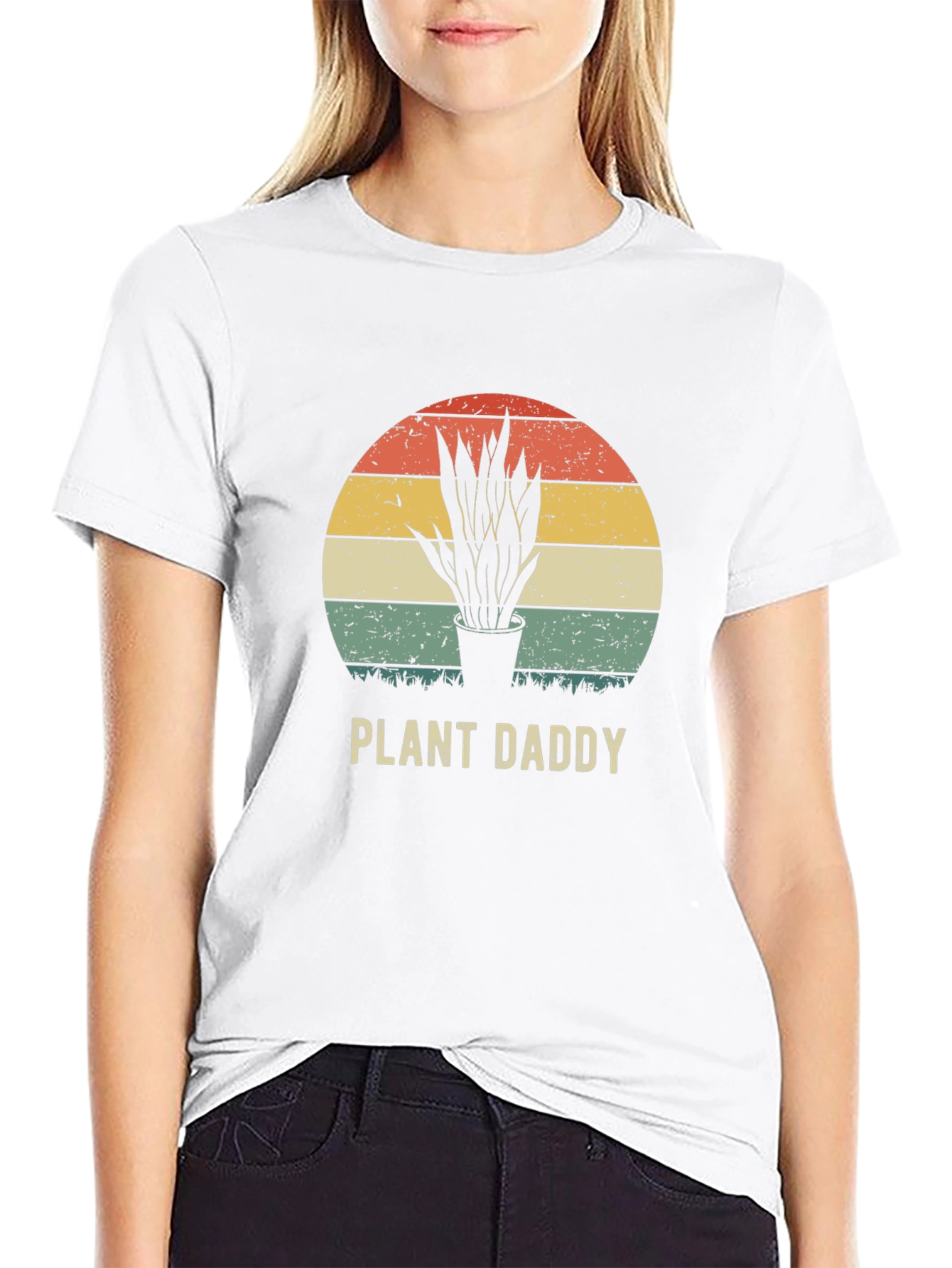 Plant Daddy Graphic Tee - Retro Sunset Design
