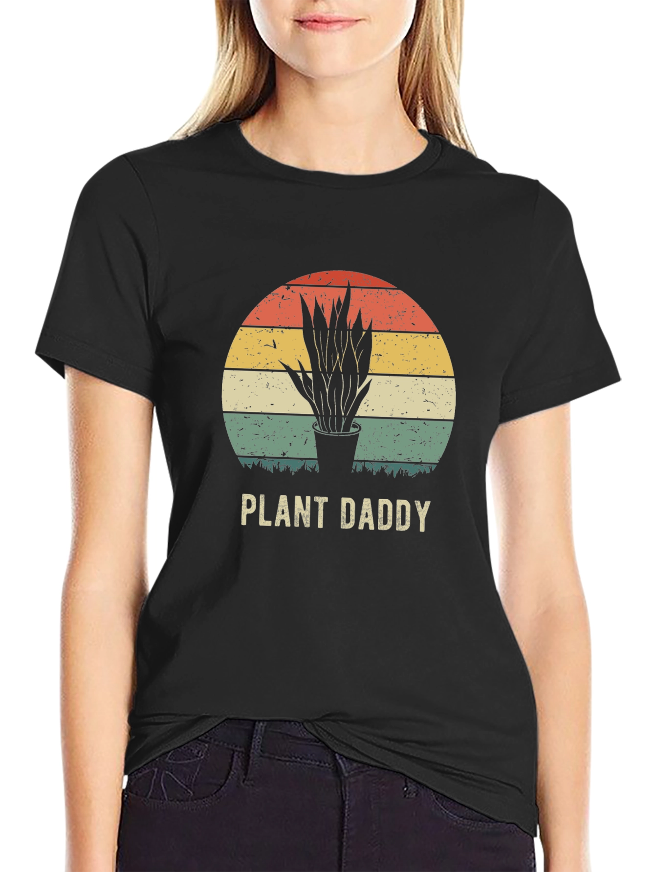 Plant Daddy Graphic Tee - Retro Sunset Design