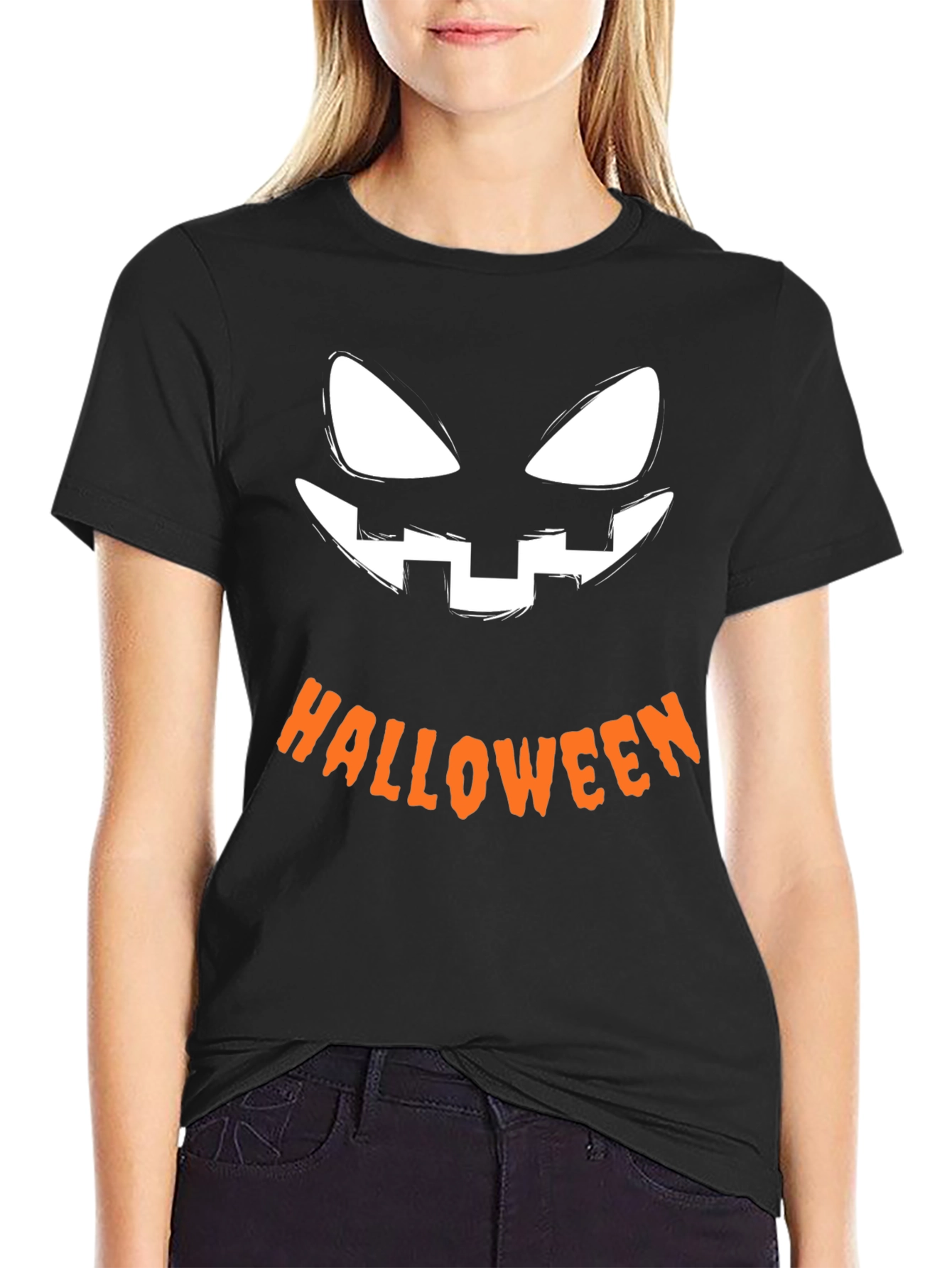 Halloween Pumpkin Face T-Shirt