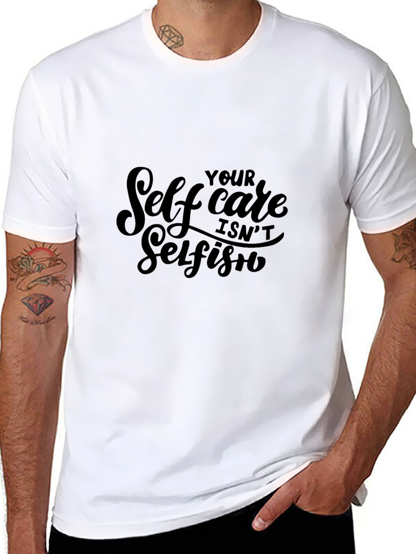 Self Care Isnt Selfish Black Tee