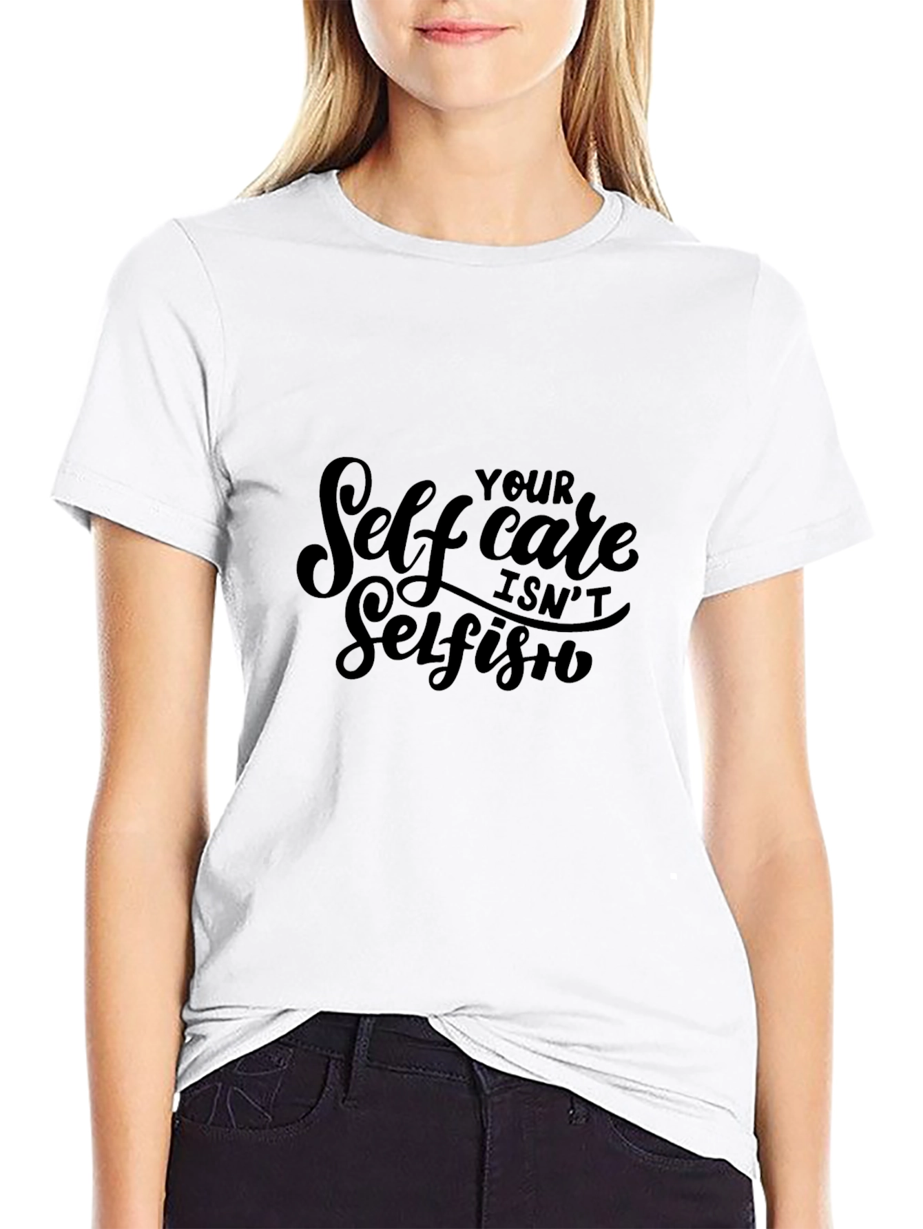 Self Care Isnt Selfish Black Tee
