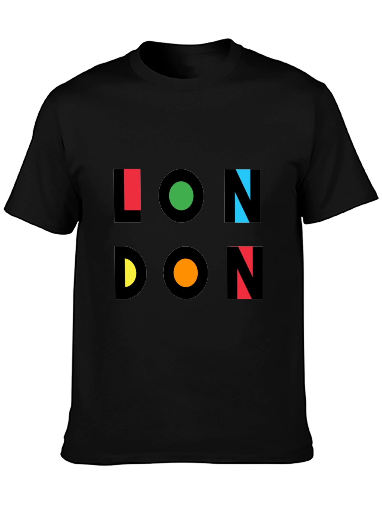 London Graphic Print Mens Black T-Shirt