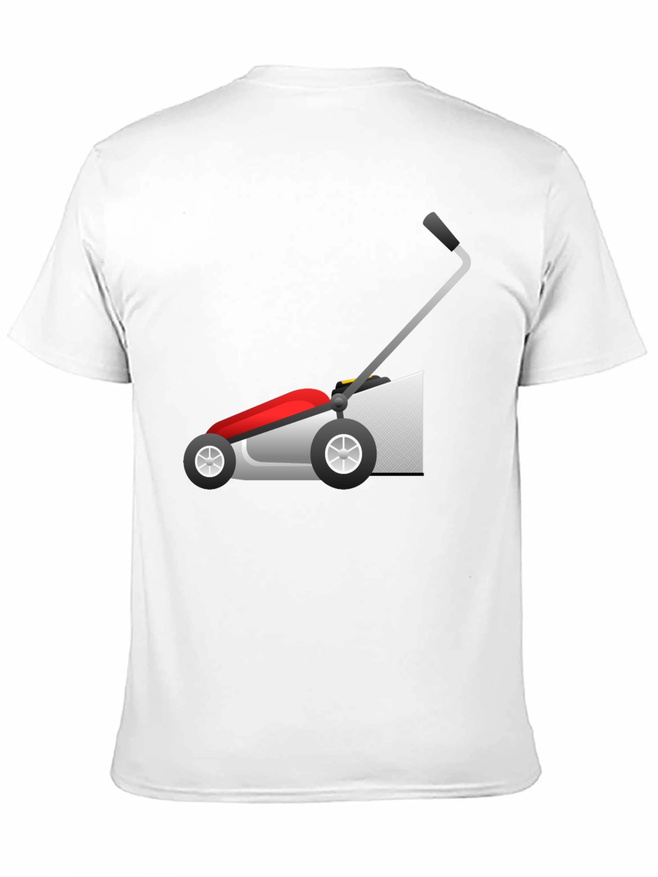 Lawn Mower Graphic Tee - Black Cotton Blend Shirt