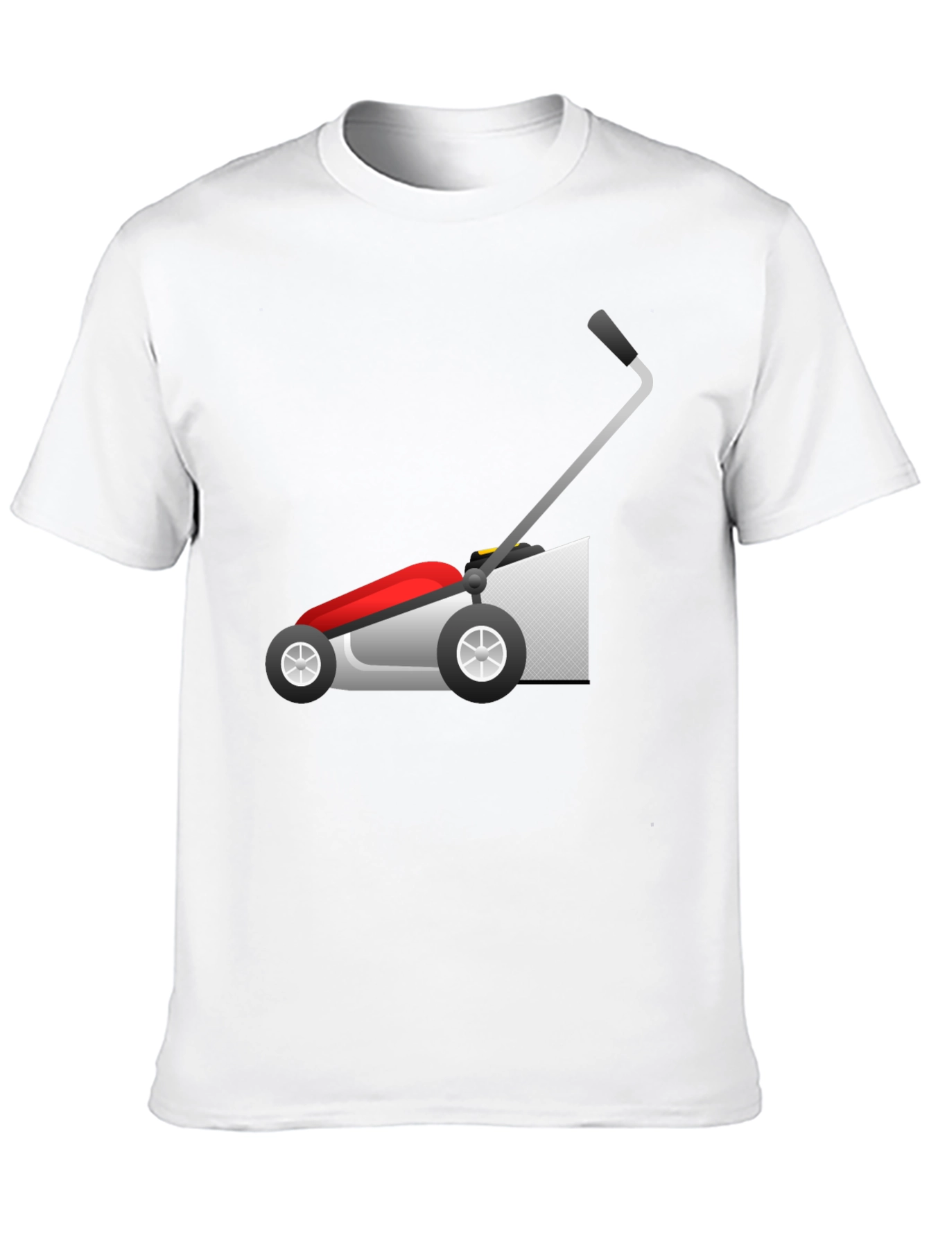 Lawn Mower Graphic Tee - Black Cotton Blend Shirt