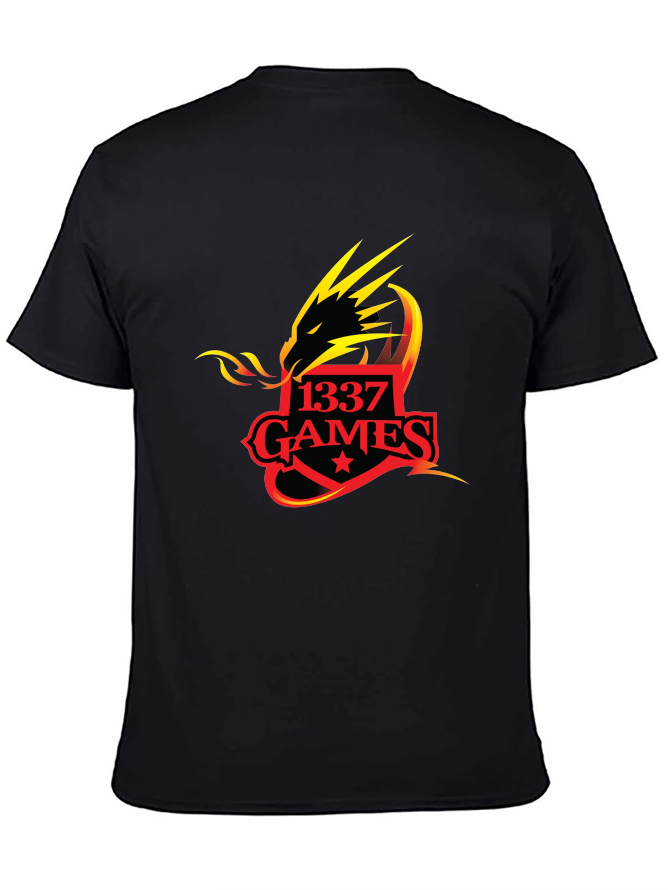 1337 Games Dragon T-Shirt - Black Graphic Tee