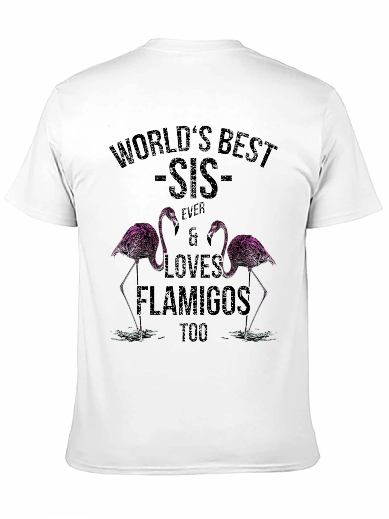 Worlds Best Sis Flamingo T-Shirt