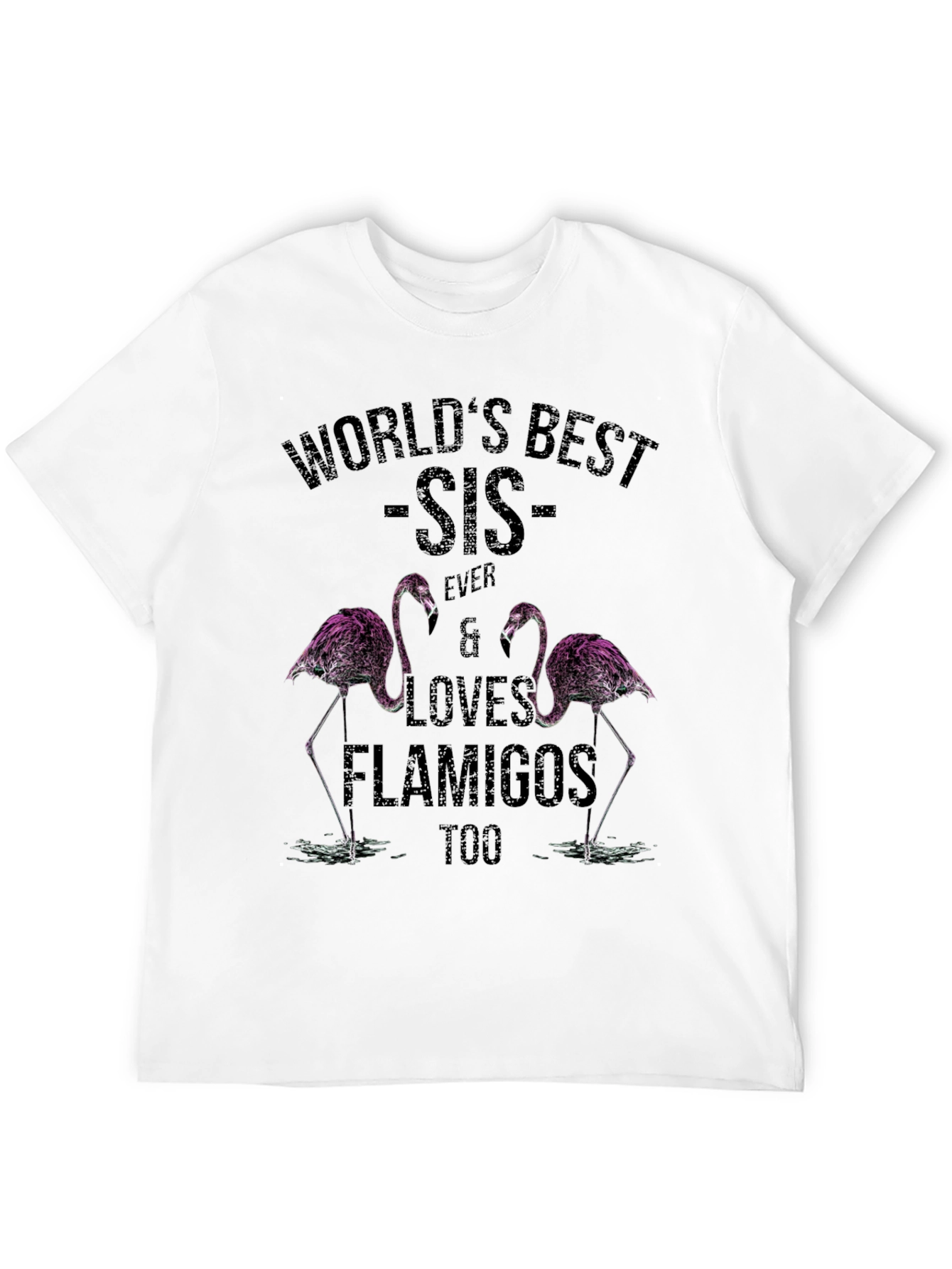 Worlds Best Sis Flamingo T-Shirt