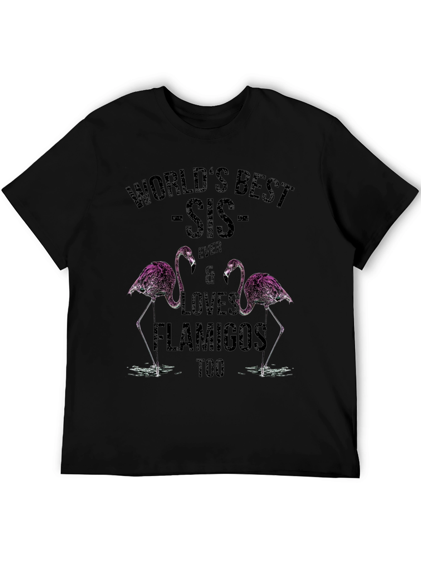 Worlds Best Sis Flamingo T-Shirt
