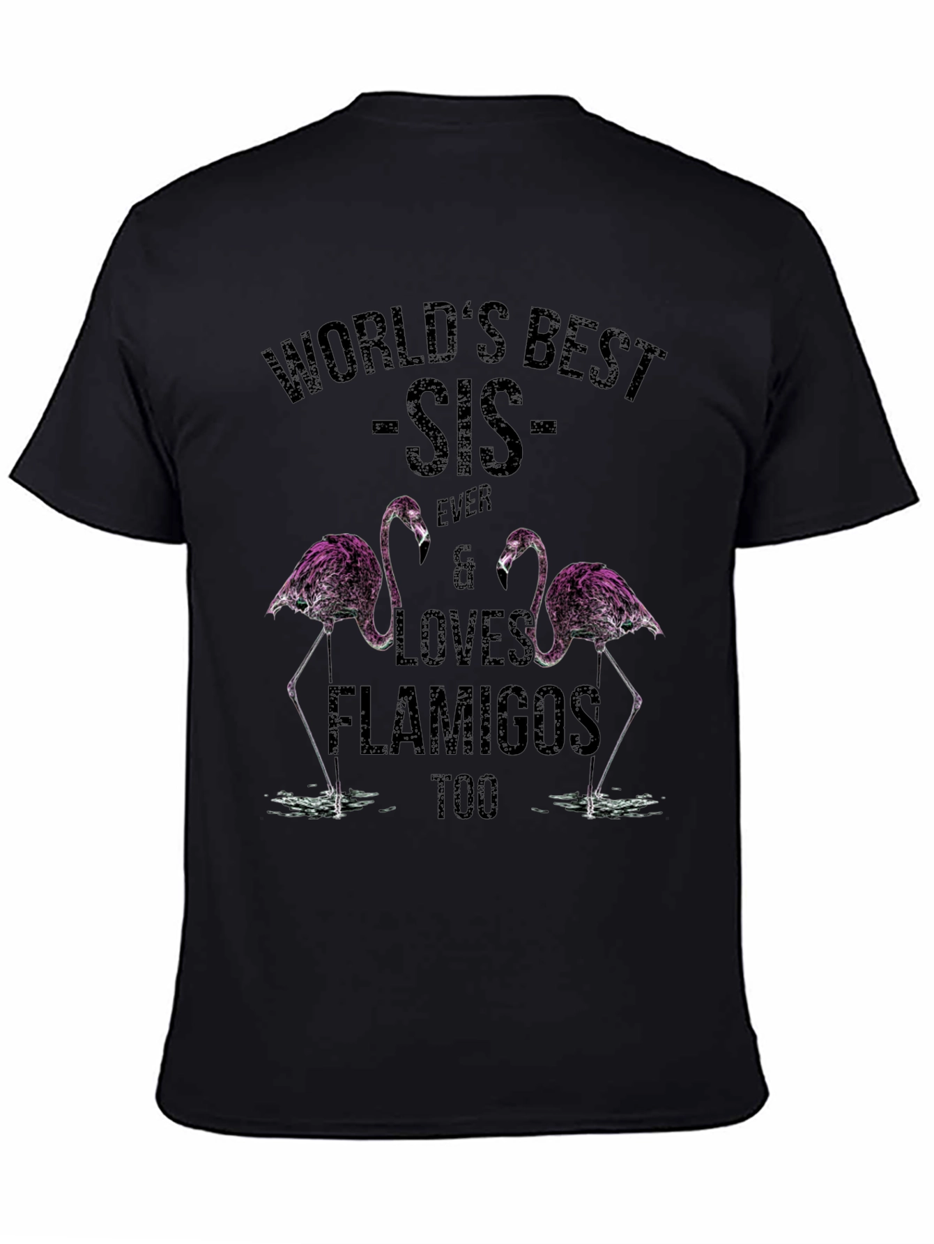 Worlds Best Sis Flamingo T-Shirt