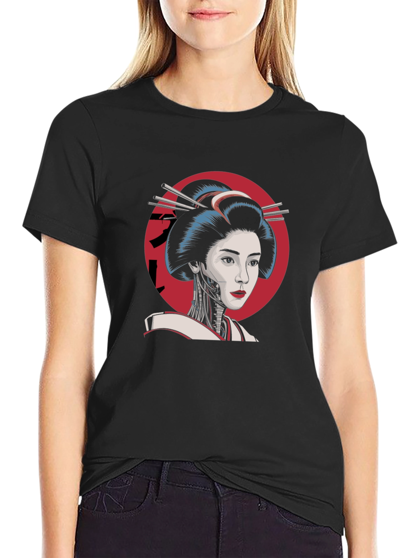 Geisha Robot T-Shirt - Cool Cyberpunk Design