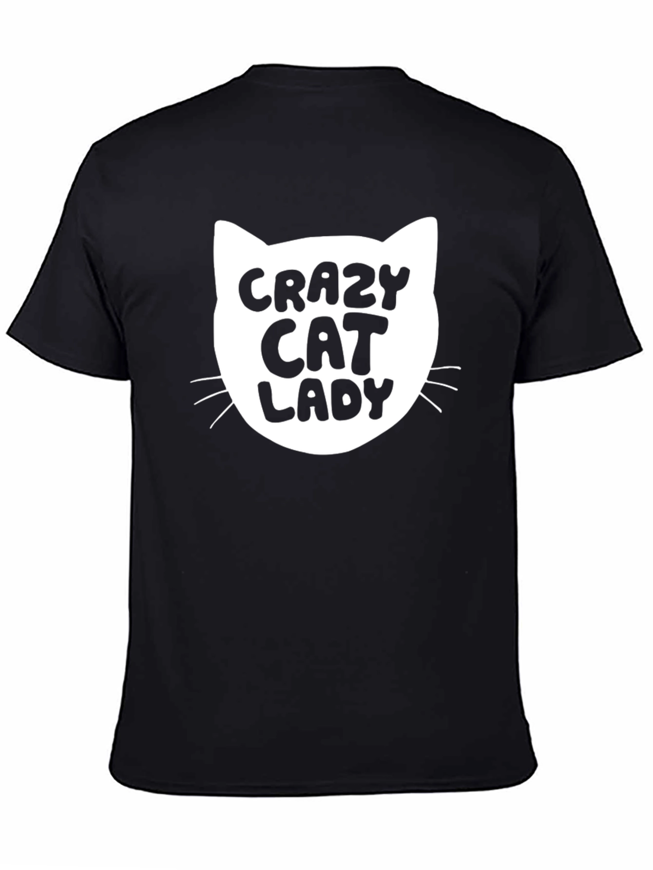 Crazy Cat Lady T-Shirt - Black Cotton Tee