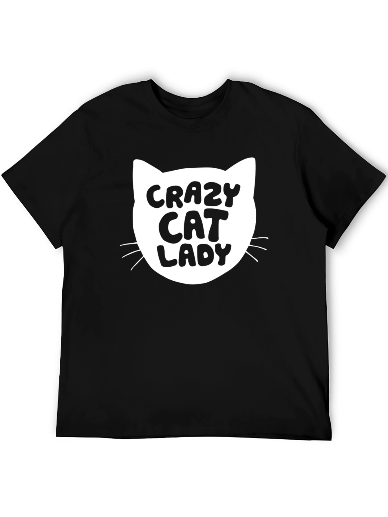 Crazy Cat Lady T-Shirt - Black Cotton Tee