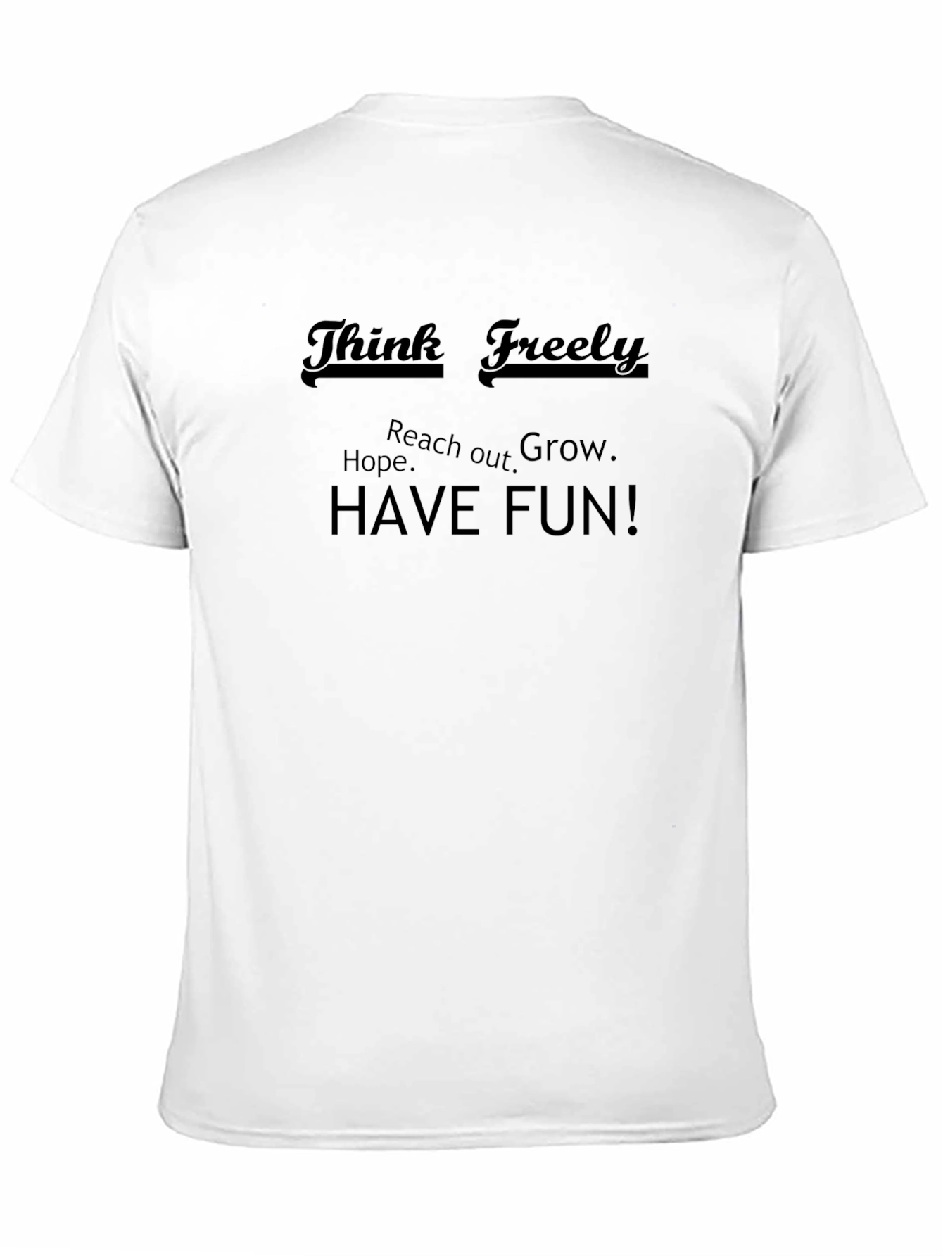 Think Freely Graphic Tee - Black Casual T-Shirt