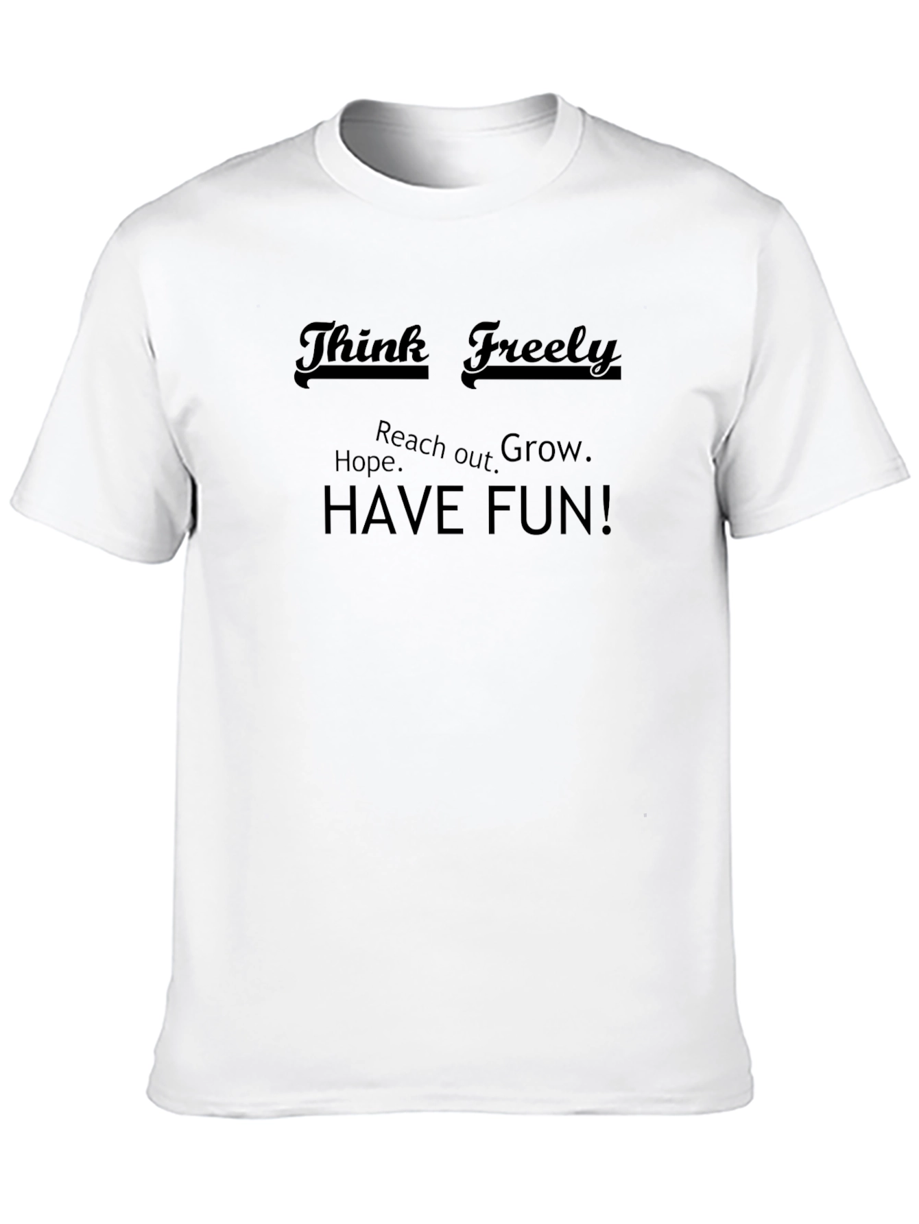 Think Freely Graphic Tee - Black Casual T-Shirt