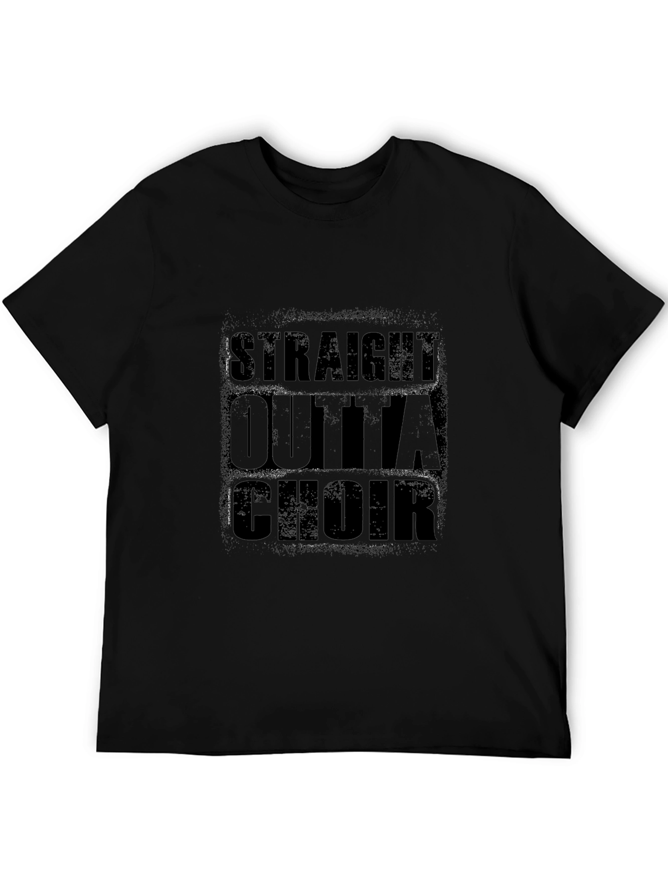 Straight Outta Choir Black Graphic Tee