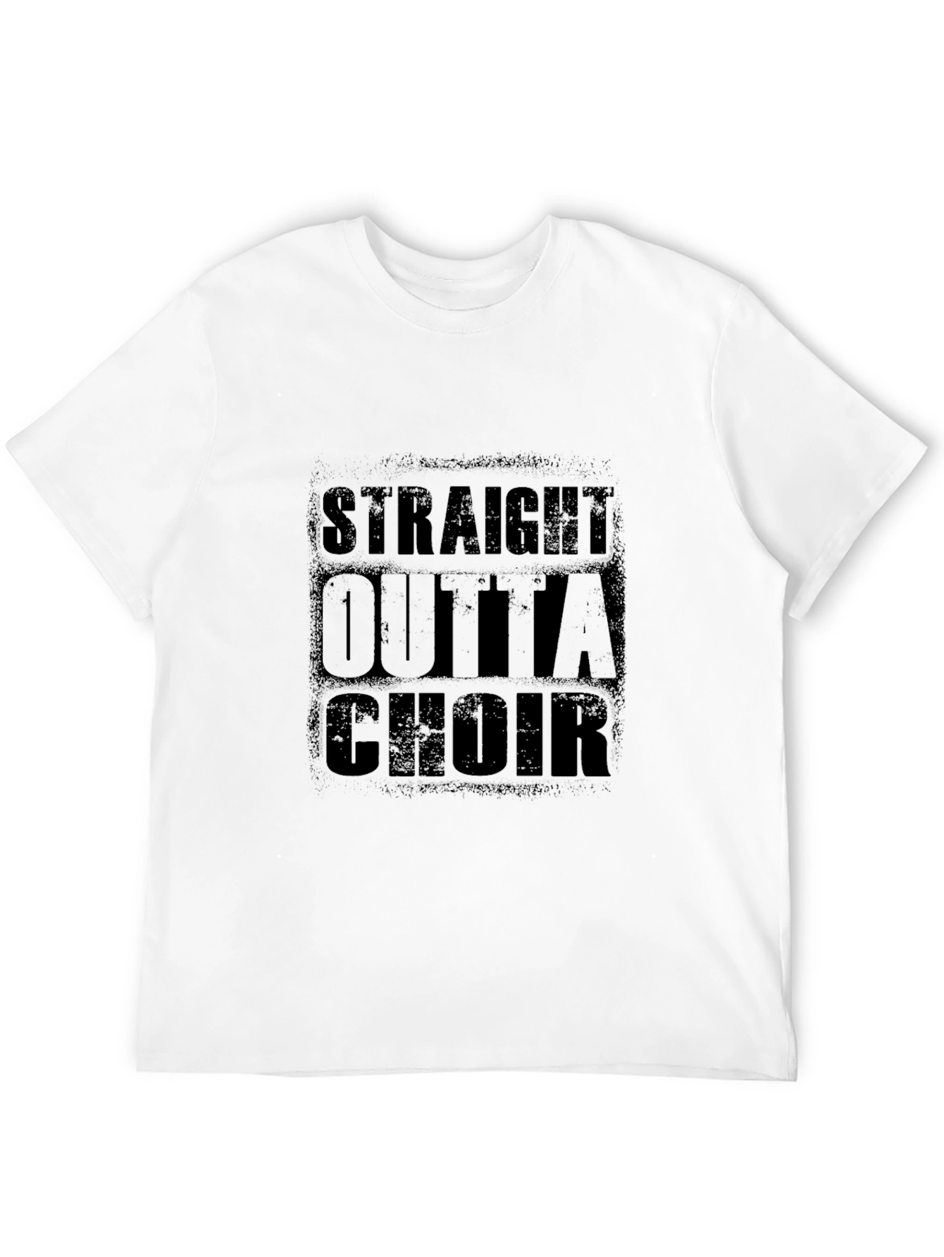 Straight Outta Choir Black Graphic Tee