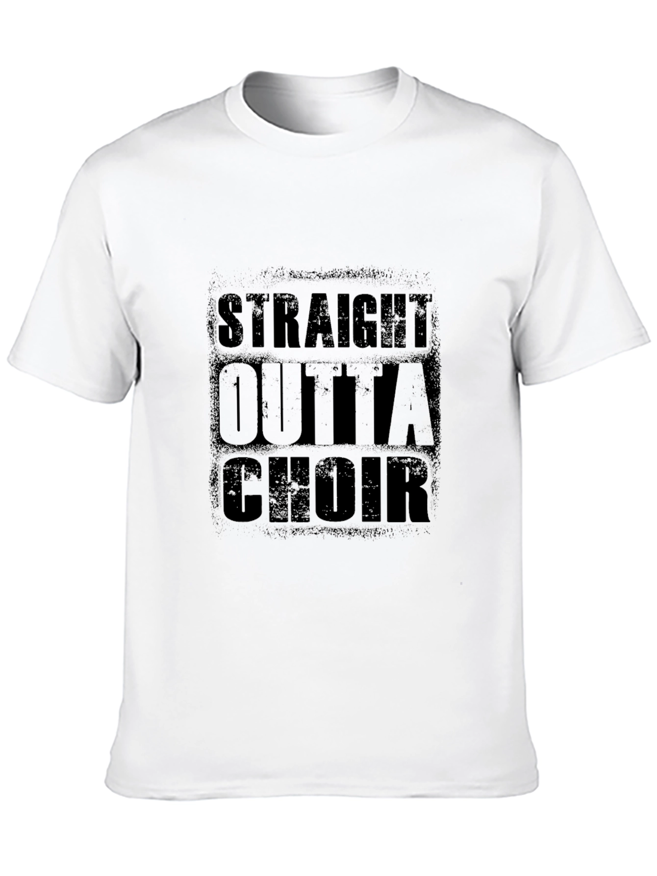 Straight Outta Choir Black Graphic Tee