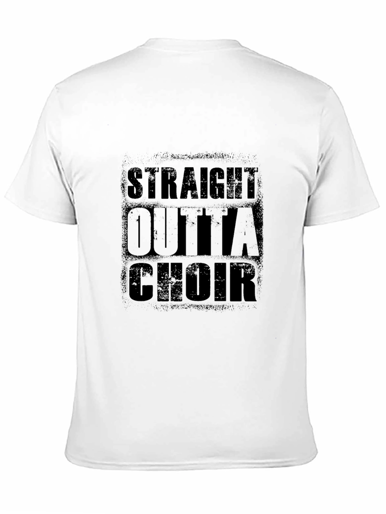 Straight Outta Choir Black Graphic Tee