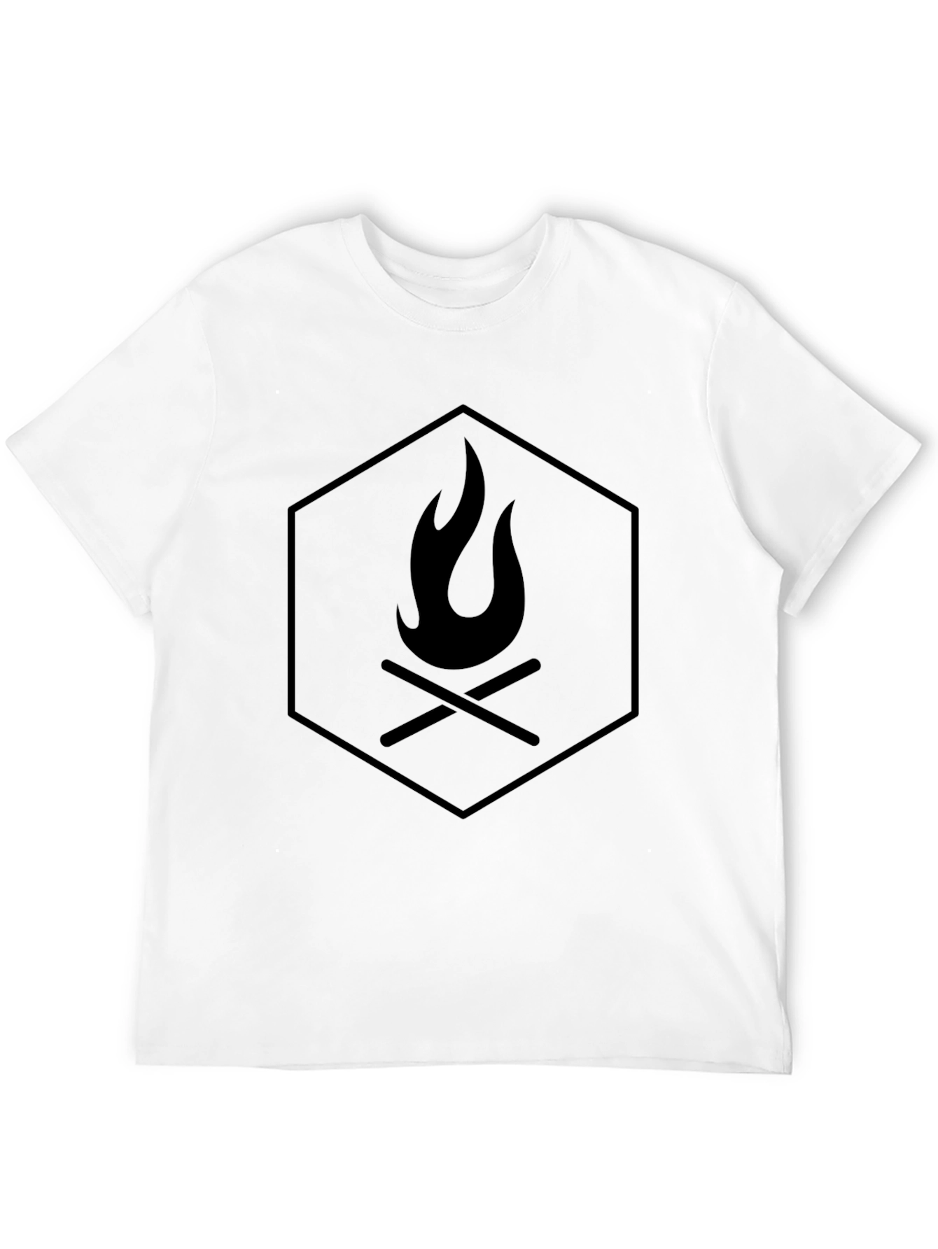 Campfire Hexagon Graphic Tee - Black