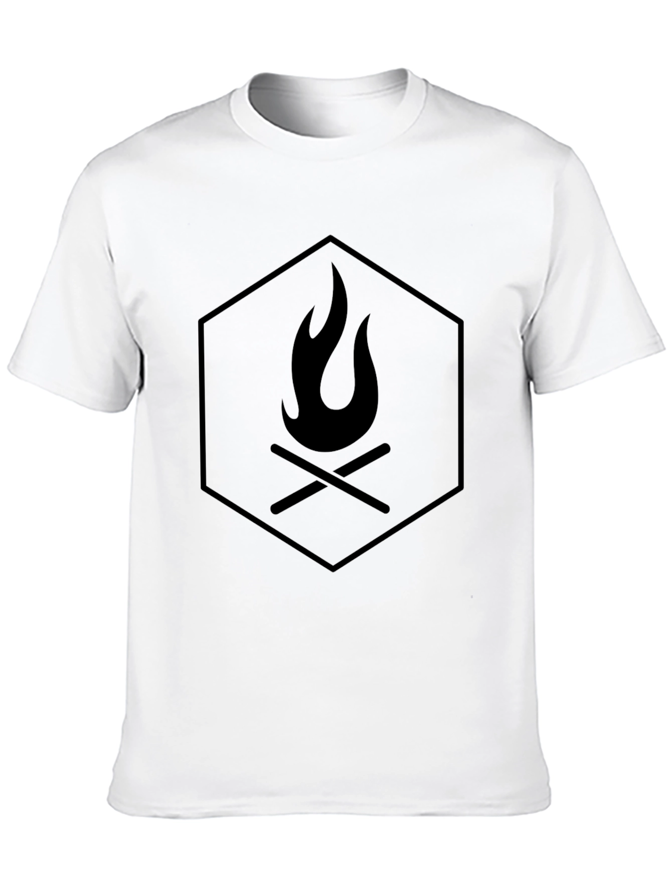 Campfire Hexagon Graphic Tee - Black